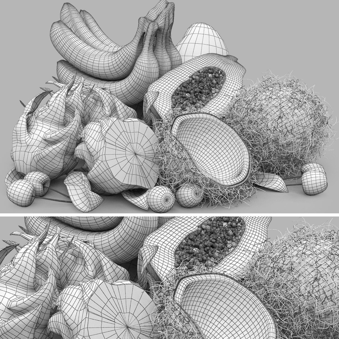 Bowls of Fruits Collection 03 3D Model – High Poly PBR Assets, OBJ/3ds Max - View 26