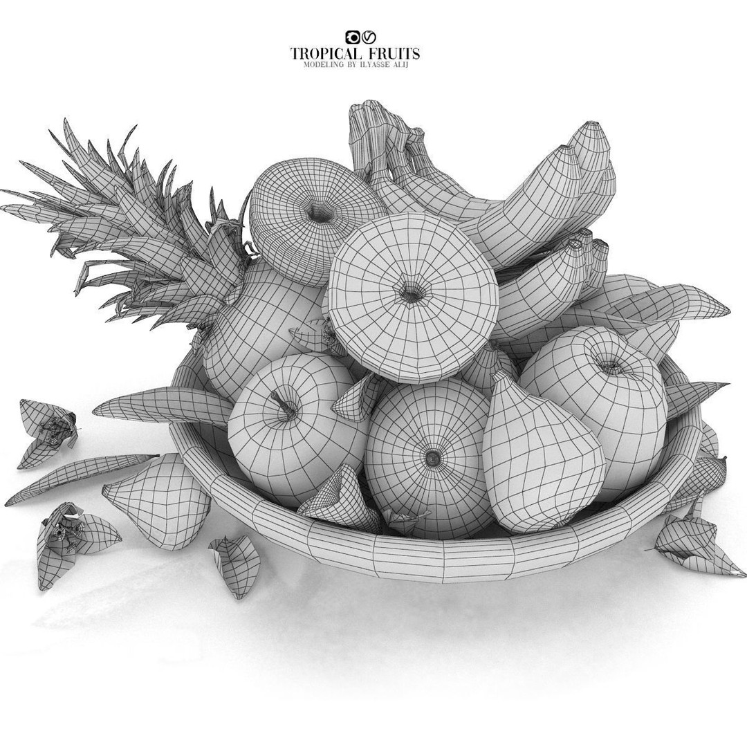 Bowls of Fruits Collection 03 3D Model – High Poly PBR Assets, OBJ/3ds Max - View 33