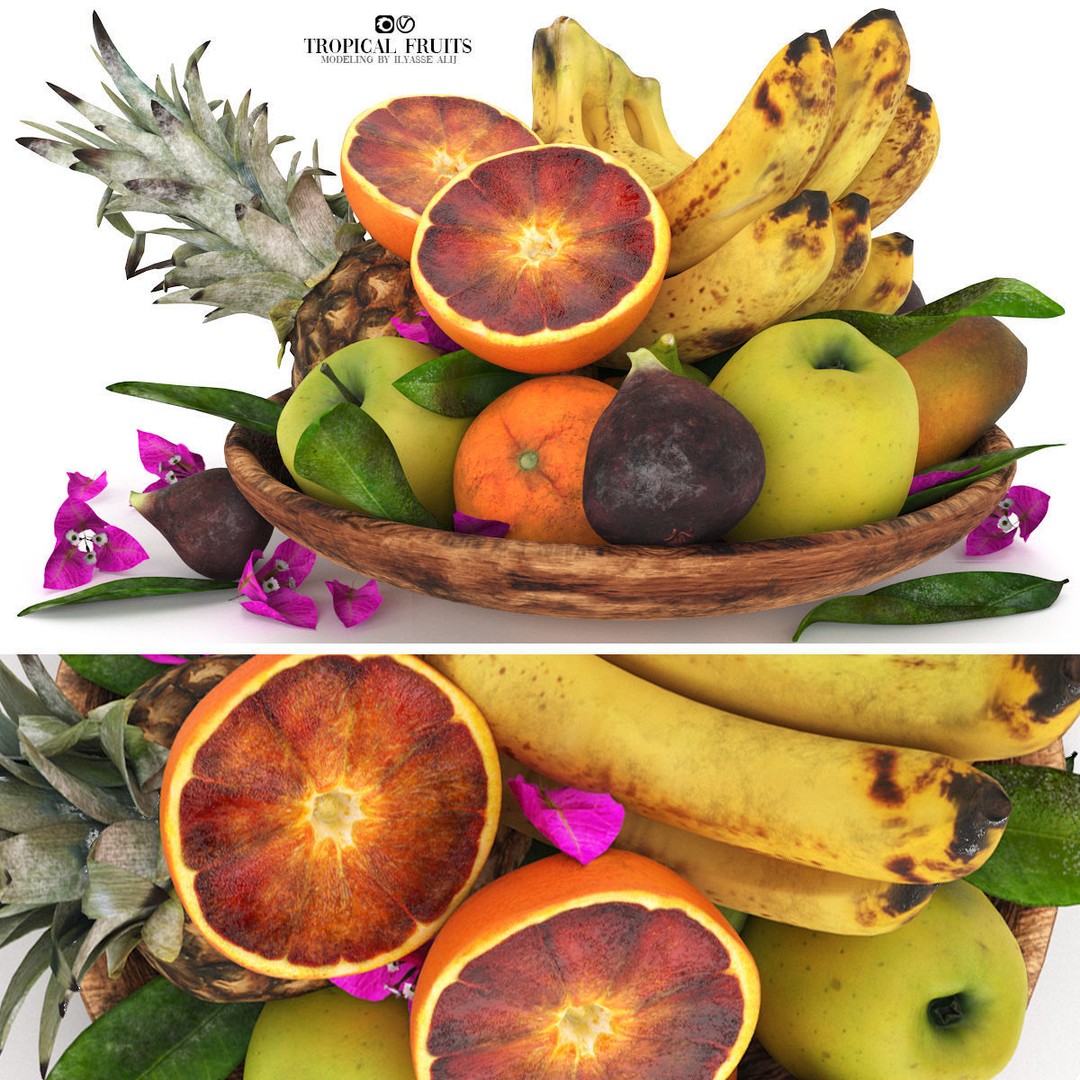 Bowls of Fruits Collection 03 3D Model – High Poly PBR Assets, OBJ/3ds Max - View 36