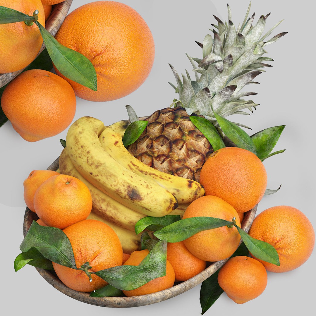 Bowls of Fruits Collection 03 3D Model – High Poly PBR Assets, OBJ/3ds Max - View 7