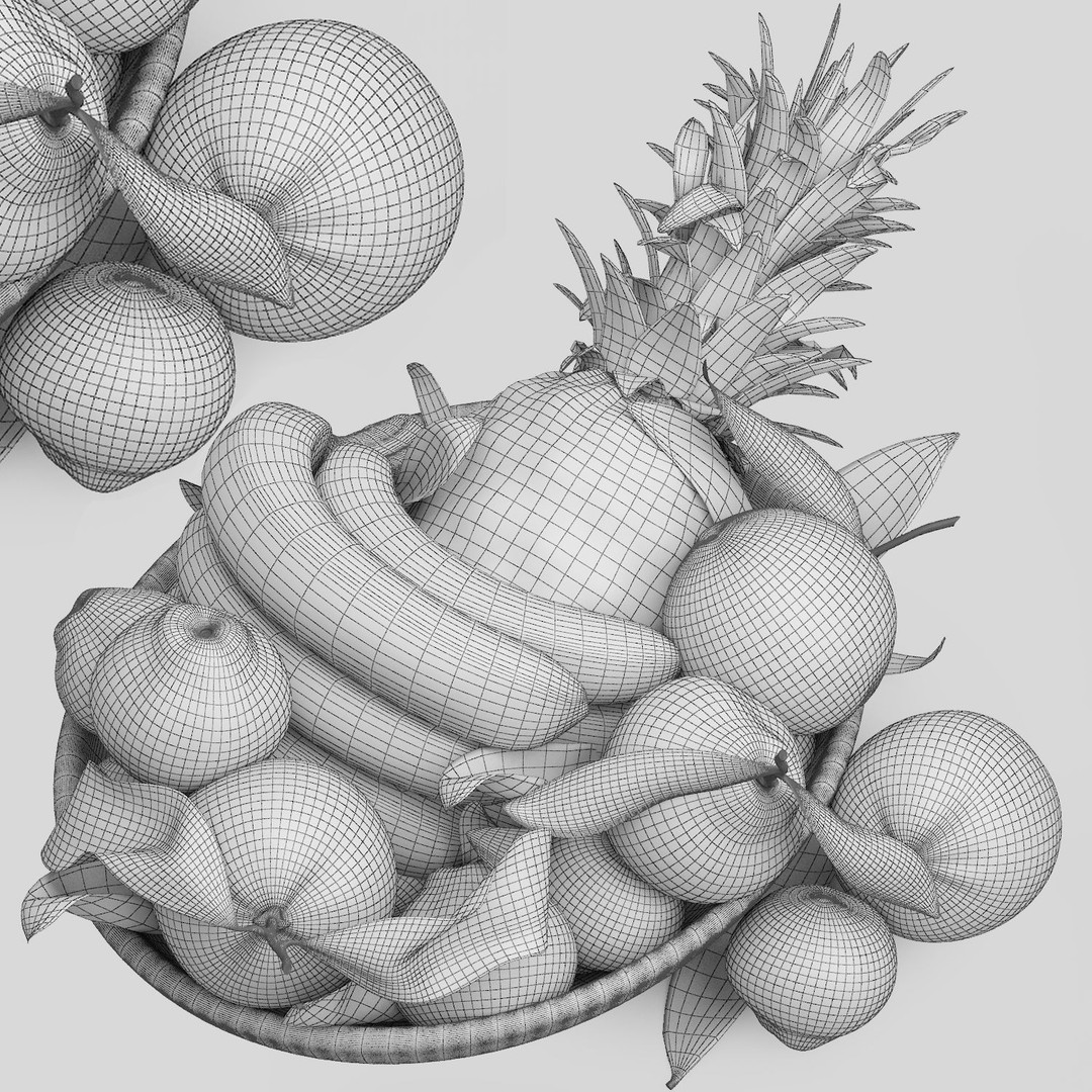 Bowls of Fruits Collection 03 3D Model – High Poly PBR Assets, OBJ/3ds Max - View 9
