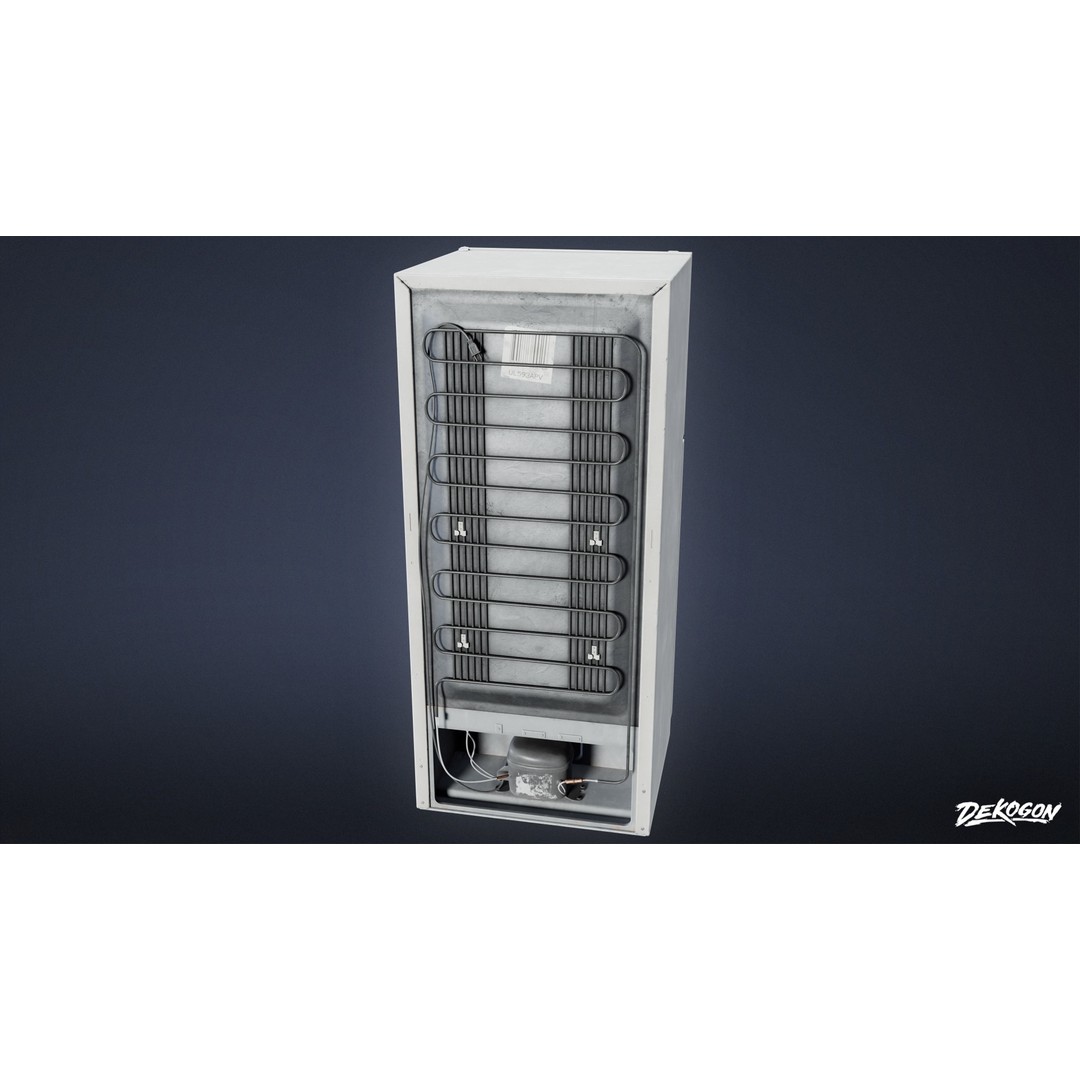 Fridge 3D Model – Low Poly Game Asset with PBR Textures, FBX - View 5
