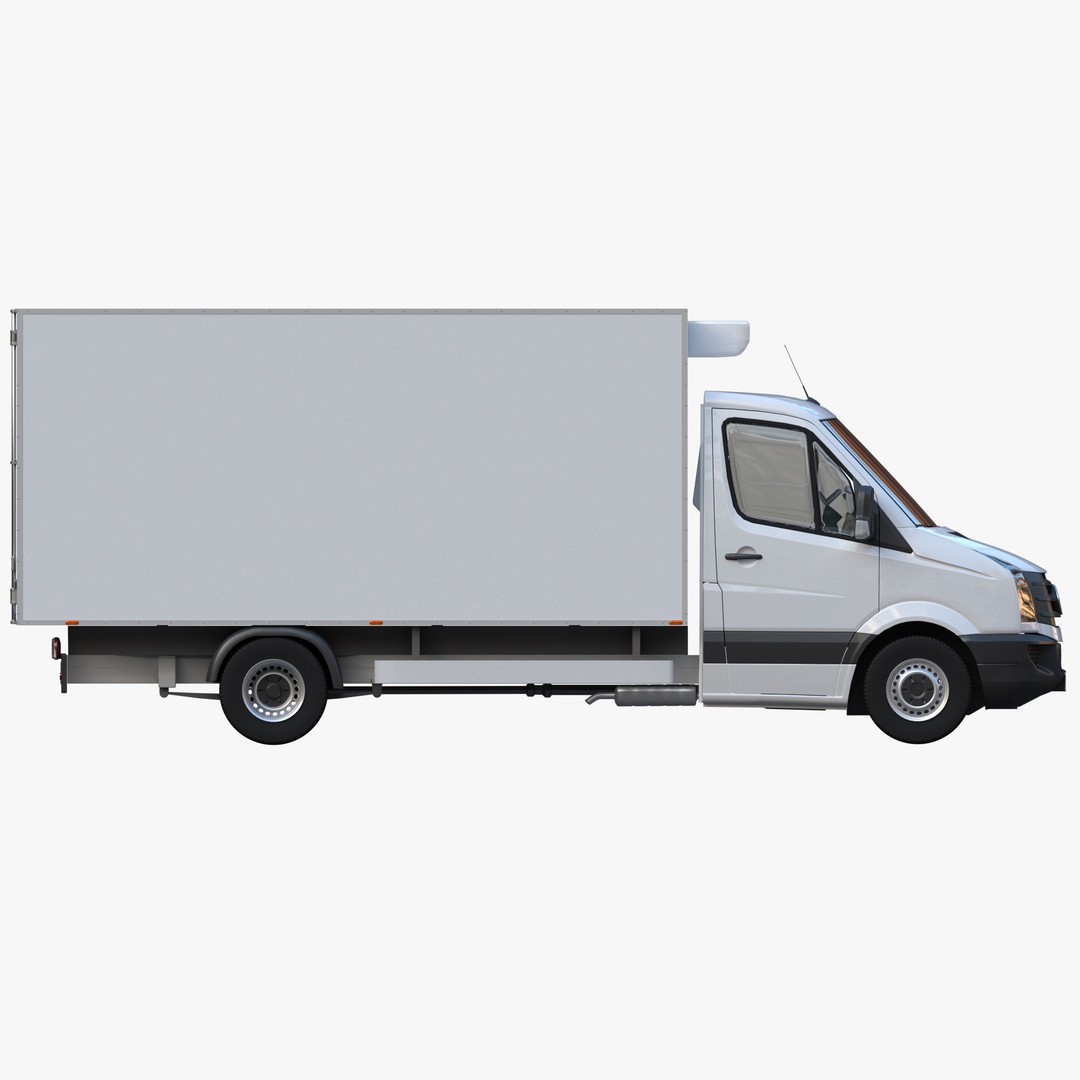 VW Crafter 50 3D Model – Refrigerated Truck, FBX, OBJ - View 11