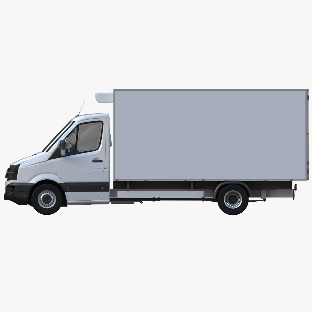VW Crafter 50 3D Model – Refrigerated Truck, FBX, OBJ - View 12