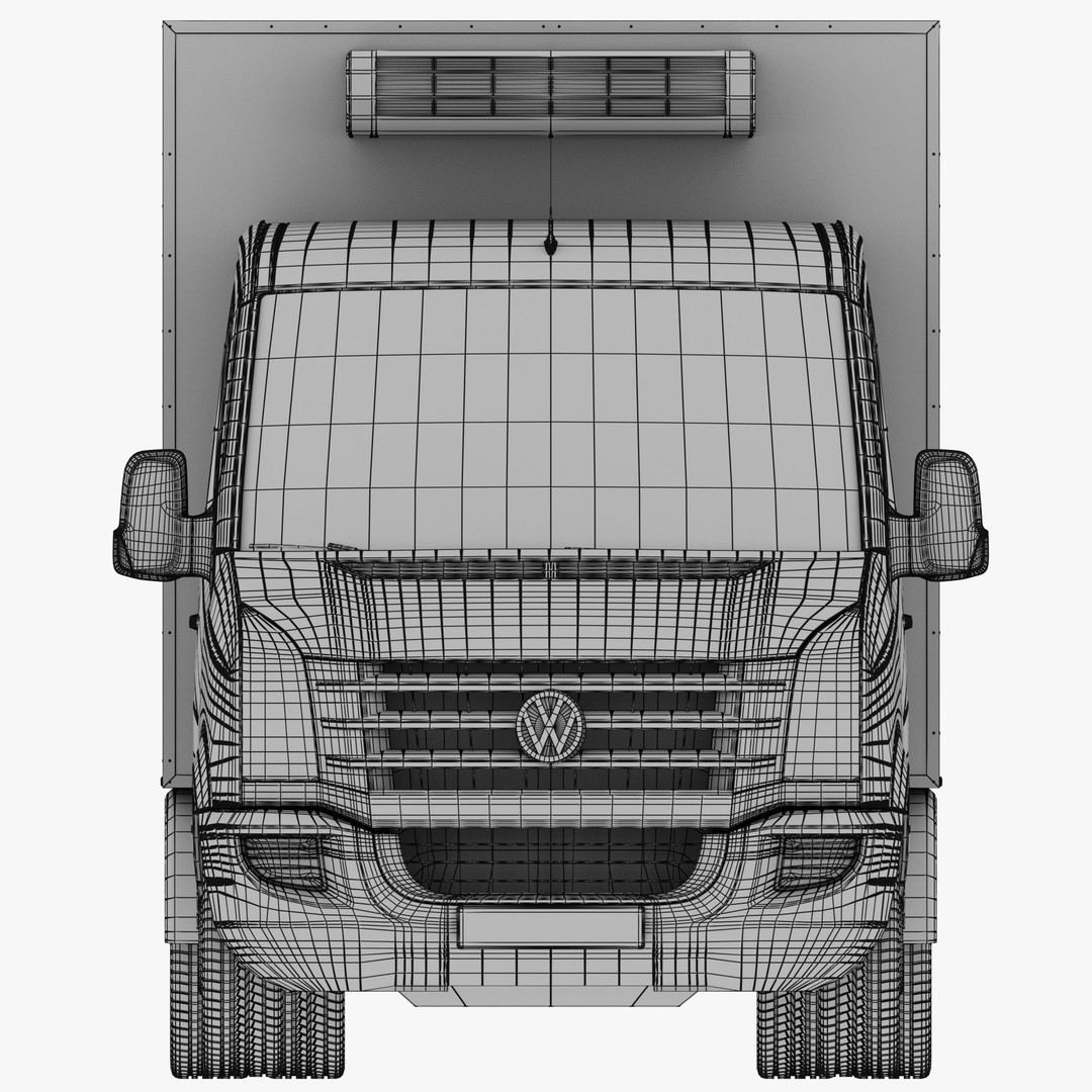 VW Crafter 50 3D Model – Refrigerated Truck, FBX, OBJ - View 13
