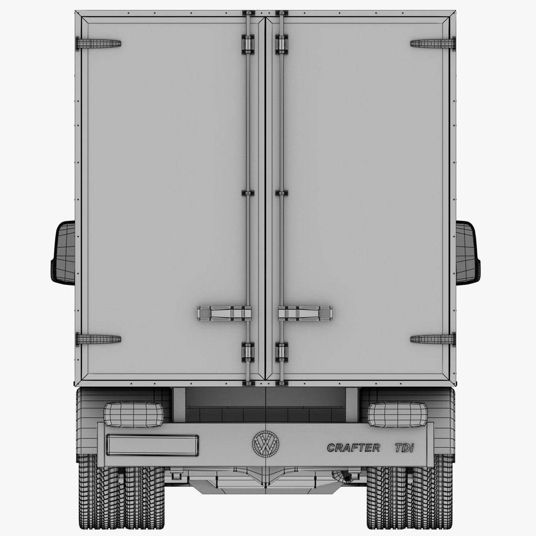 VW Crafter 50 3D Model – Refrigerated Truck, FBX, OBJ - View 14
