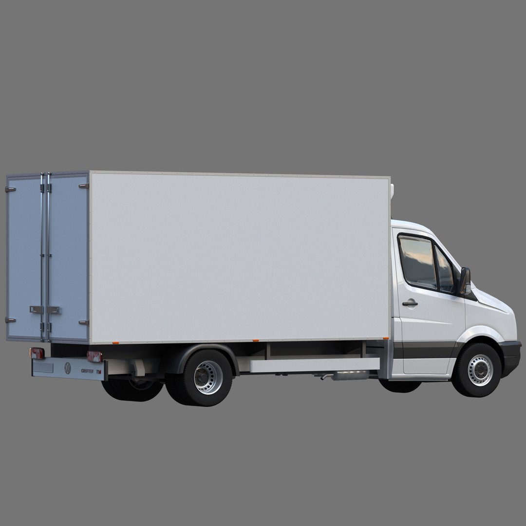 VW Crafter 50 3D Model – Refrigerated Truck, FBX, OBJ - View 5