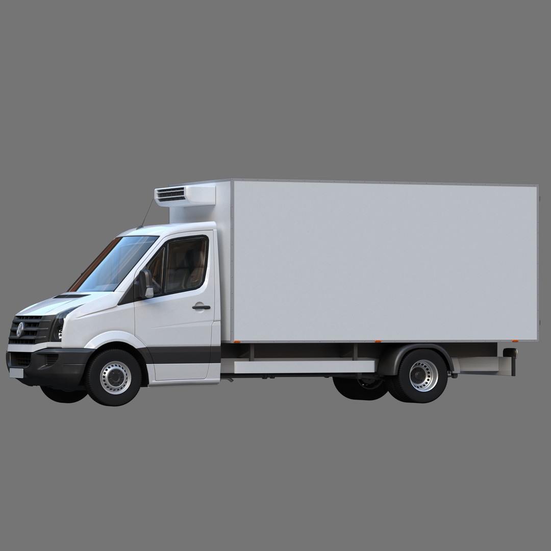 VW Crafter 50 3D Model – Refrigerated Truck, FBX, OBJ - View 6