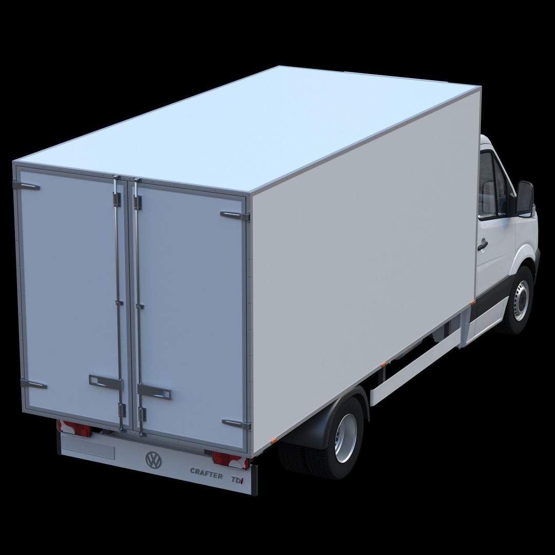 VW Crafter 50 3D Model – Refrigerated Truck, FBX, OBJ - View 7