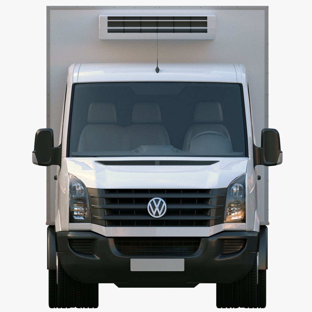 VW Crafter 50 3D Model – Refrigerated Truck, FBX, OBJ - View 9