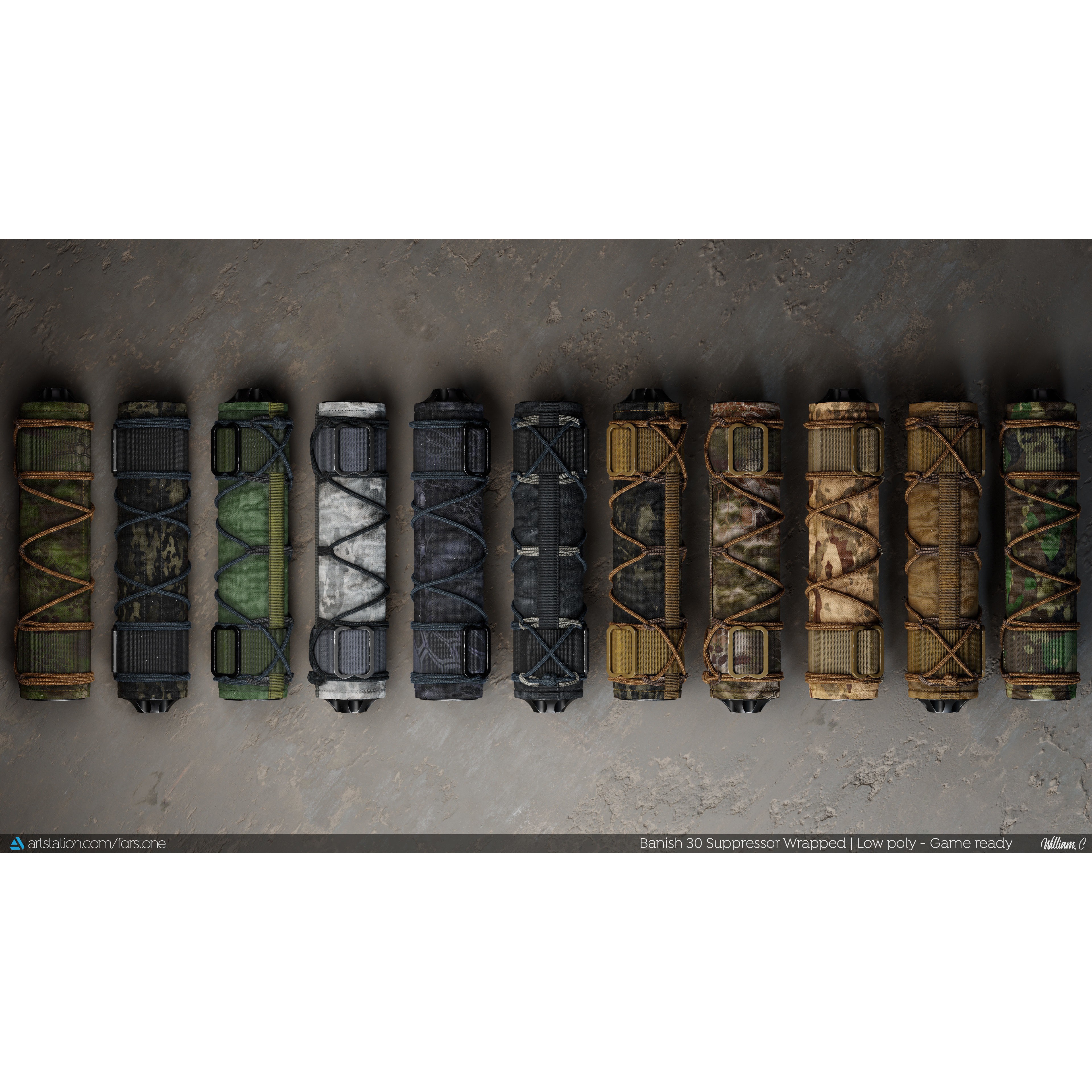 Banish 30 Suppressor - Low-Poly Game-Ready 3D Model - View 5