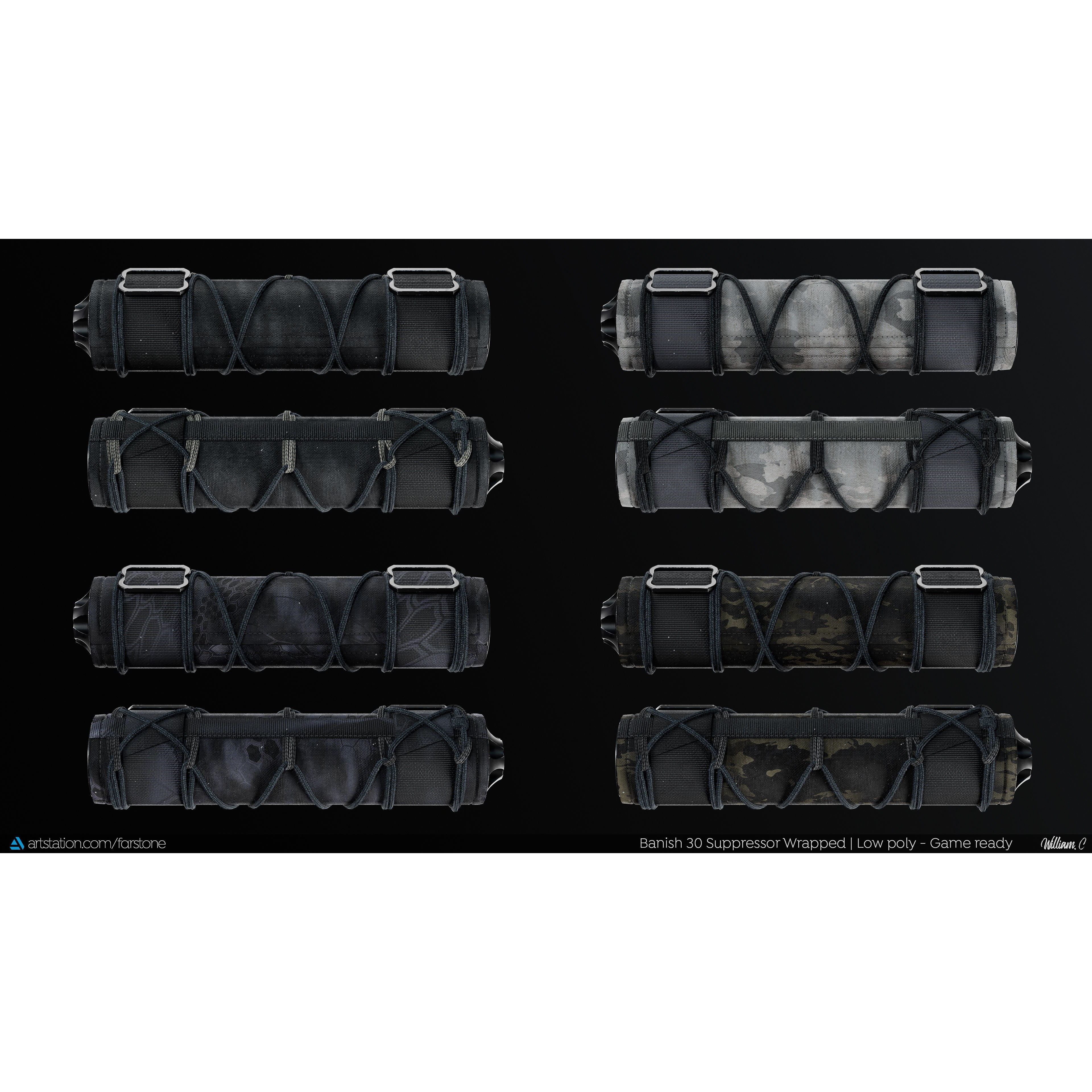 Banish 30 Suppressor - Low-Poly Game-Ready 3D Model - View 8