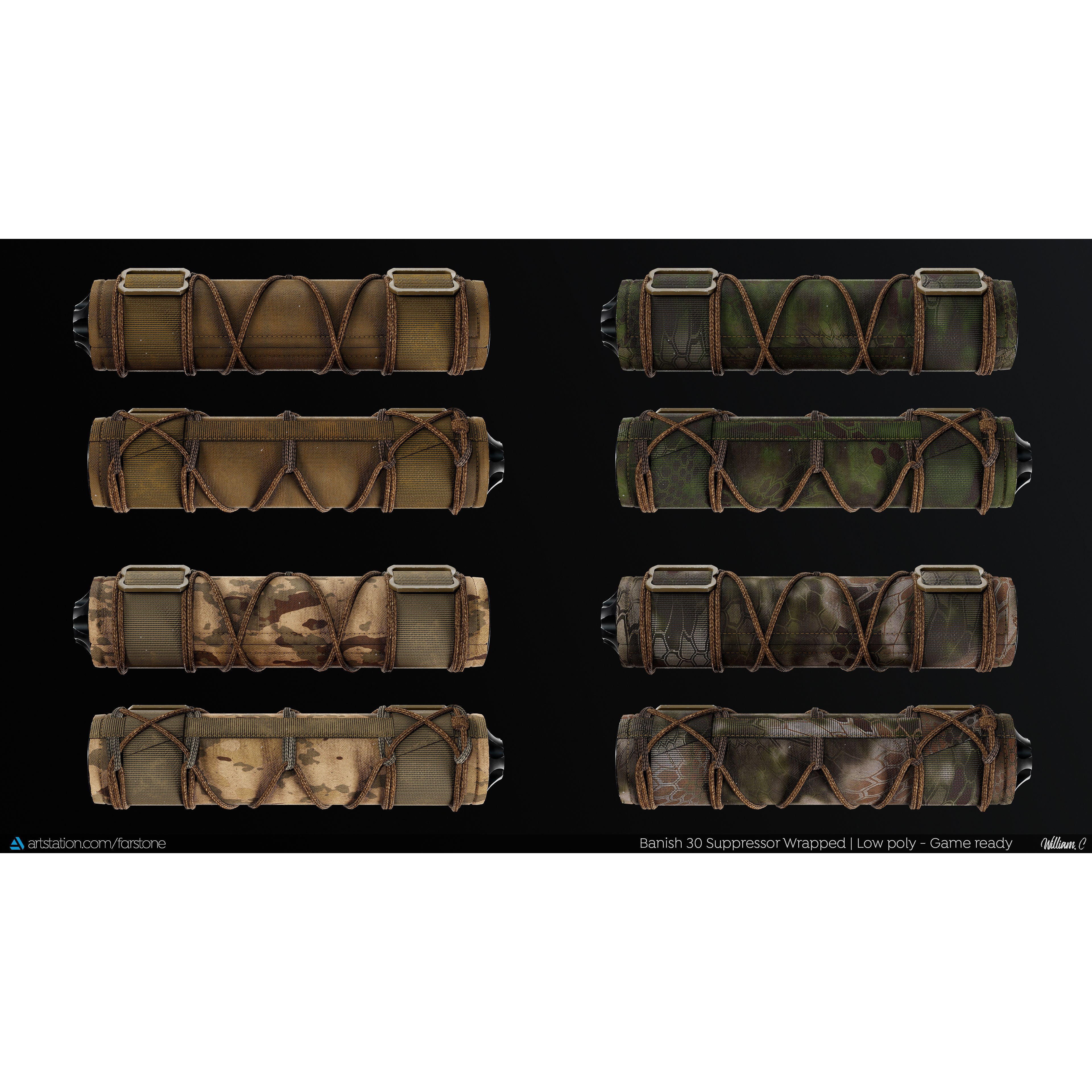 Banish 30 Suppressor - Low-Poly Game-Ready 3D Model - View 9