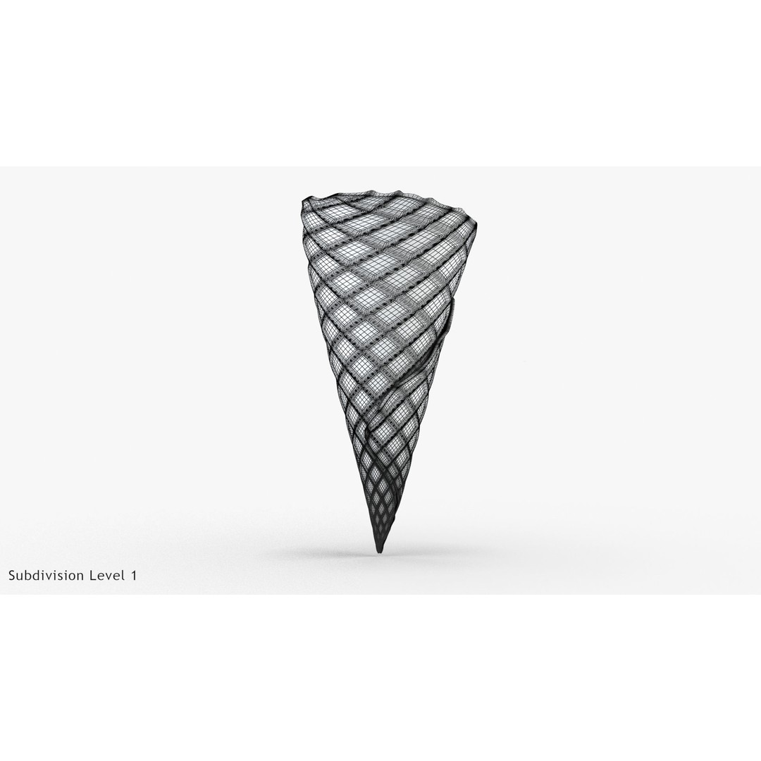 Ice Cream Waffle Cone 3D Model – Low Poly PBR Asset, FBX, OBJ - View 12
