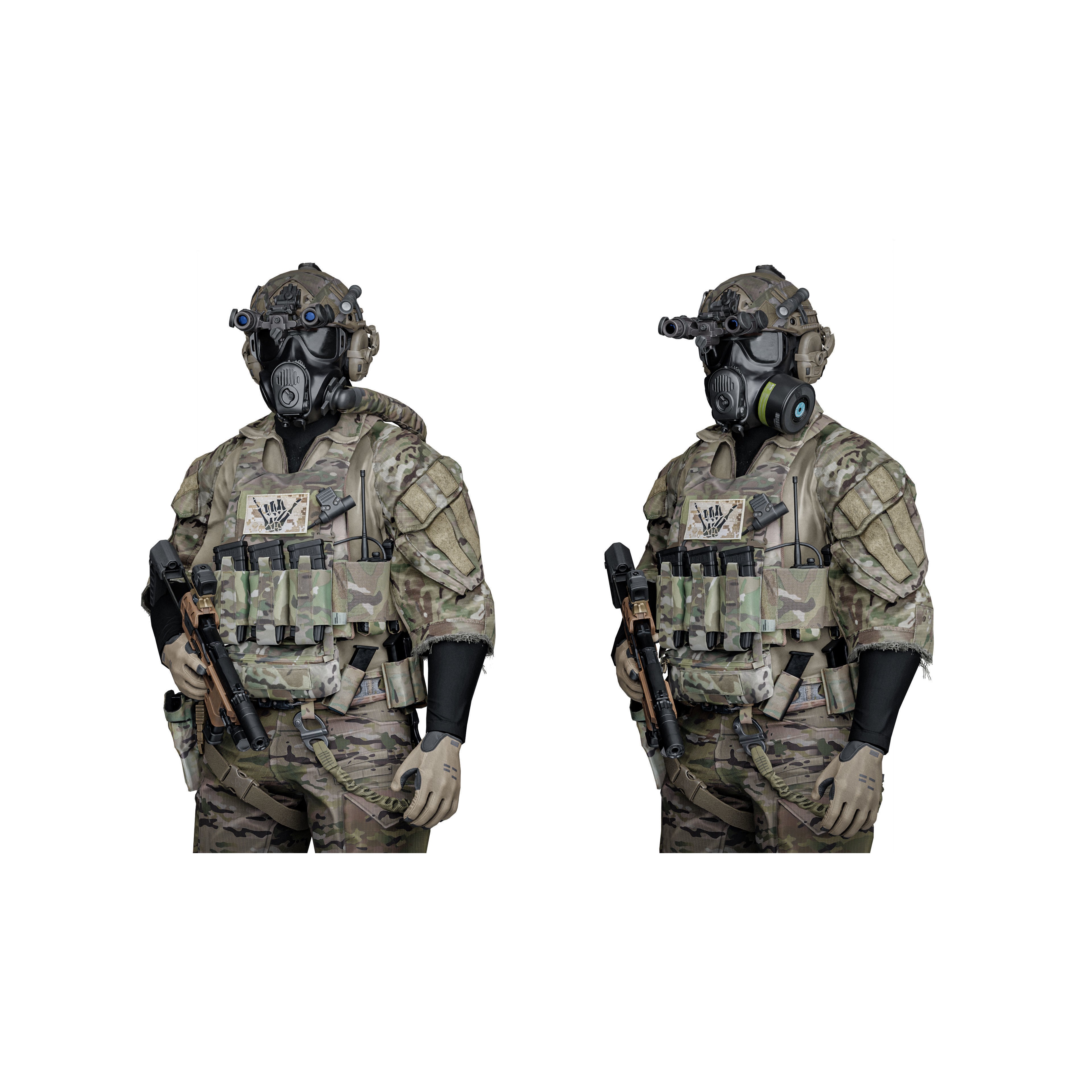 AVON M53A1 Gas Mask - Low-Poly Game-Ready 3D Model - View 5