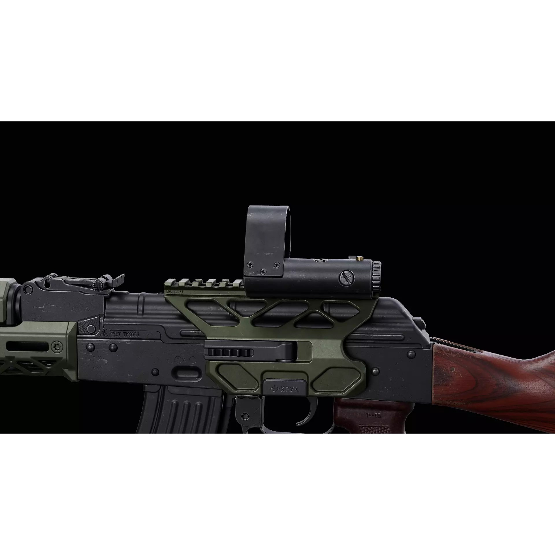 Shpak-1M Red Dot Sight - Low-Poly Game-Ready 3D Model - View 13