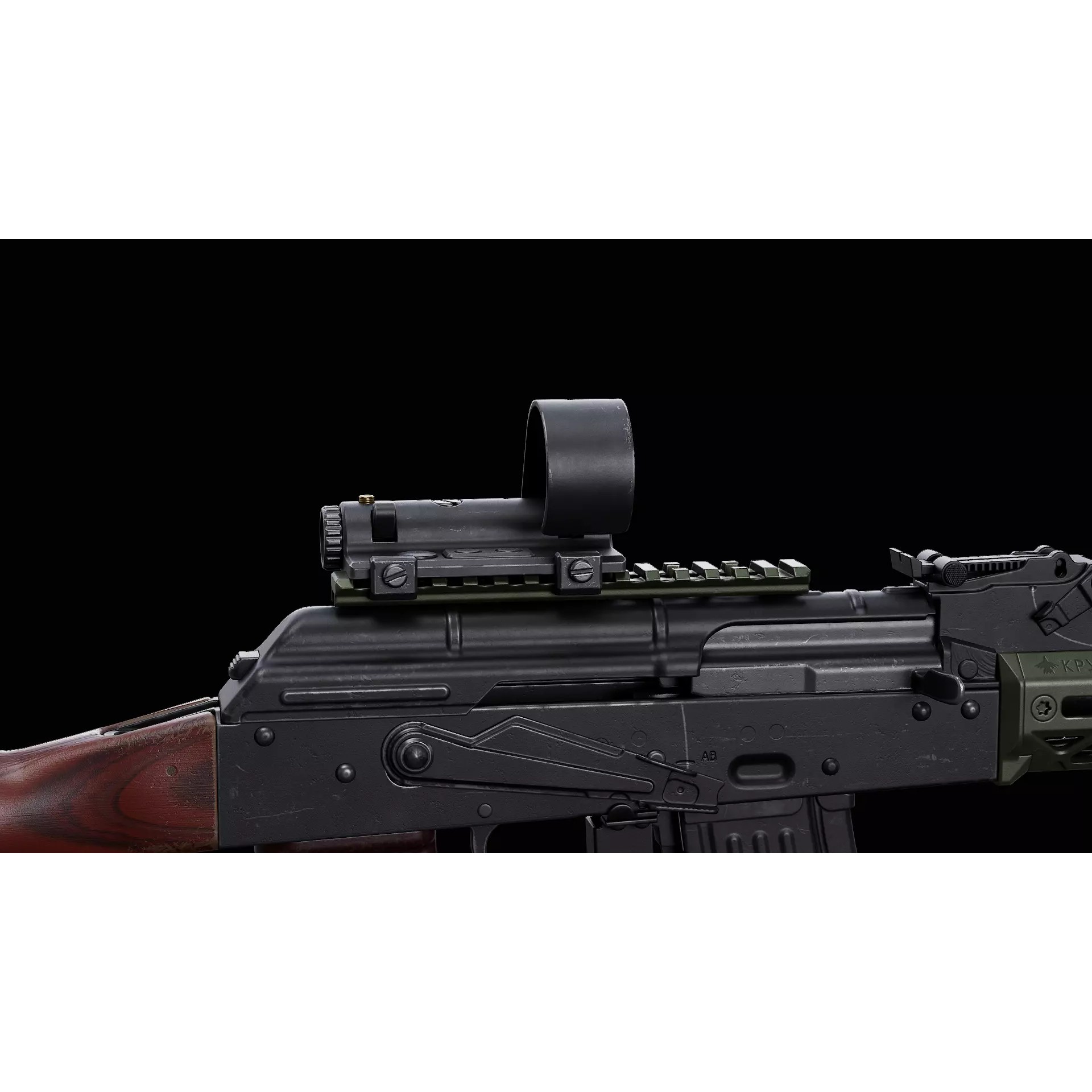 Shpak-1M Red Dot Sight - Low-Poly Game-Ready 3D Model - View 14