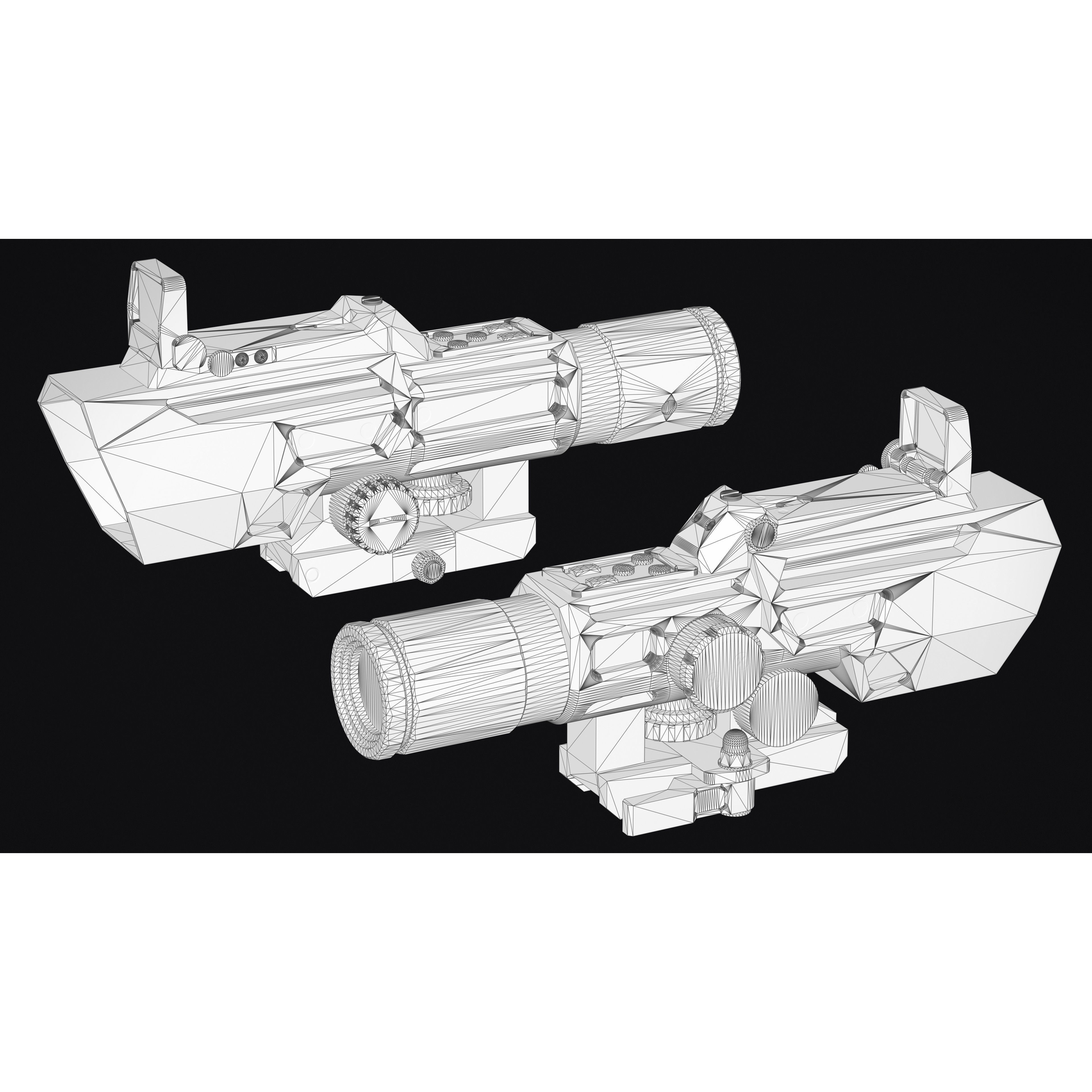 Weapon Sights Pack - Low-Poly Game-Ready 3D Model