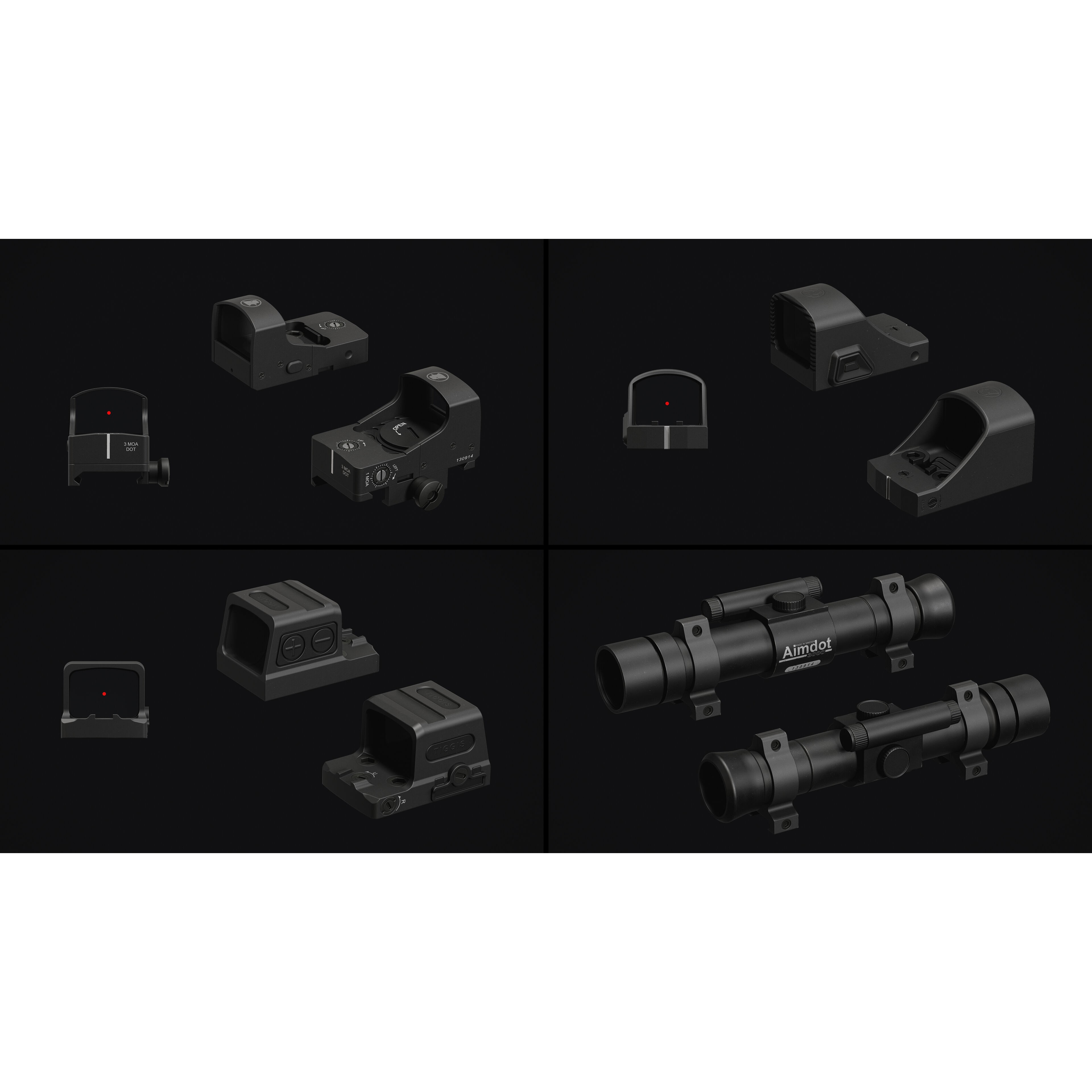 Weapon Sights Pack - Low-Poly Game-Ready 3D Model - View 11