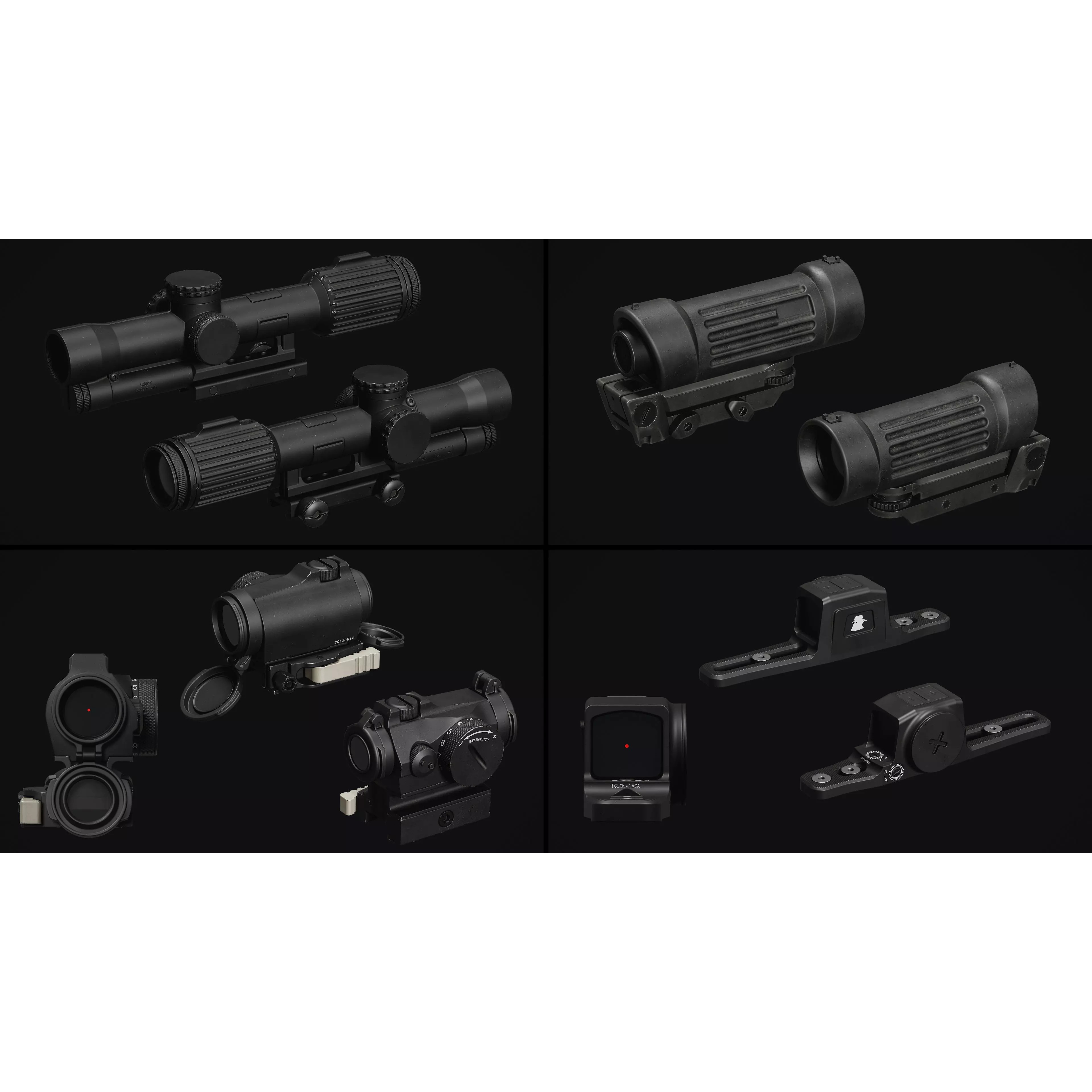 Weapon Sights Pack - Low-Poly Game-Ready 3D Model - View 13