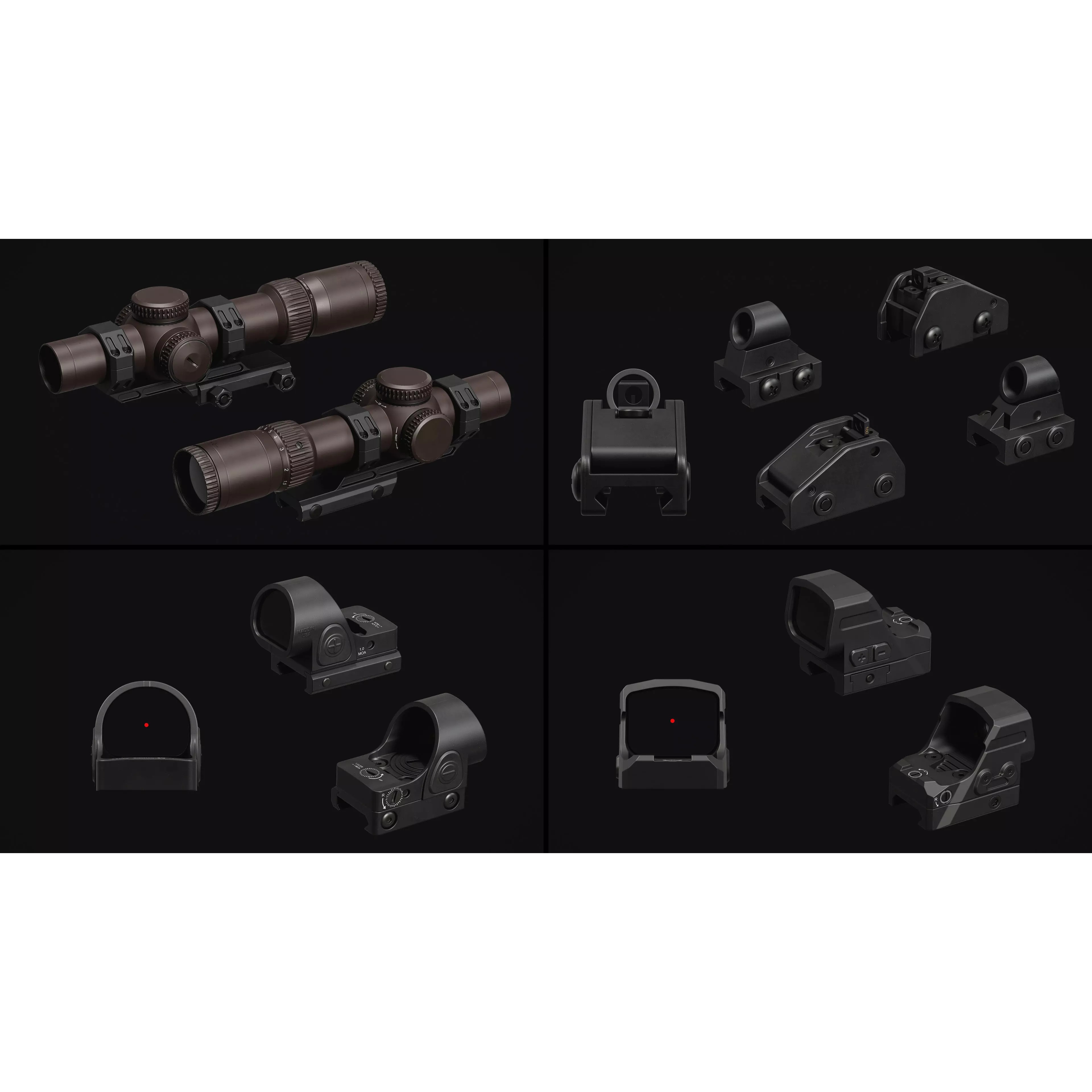 Weapon Sights Pack - Low-Poly Game-Ready 3D Model - View 16