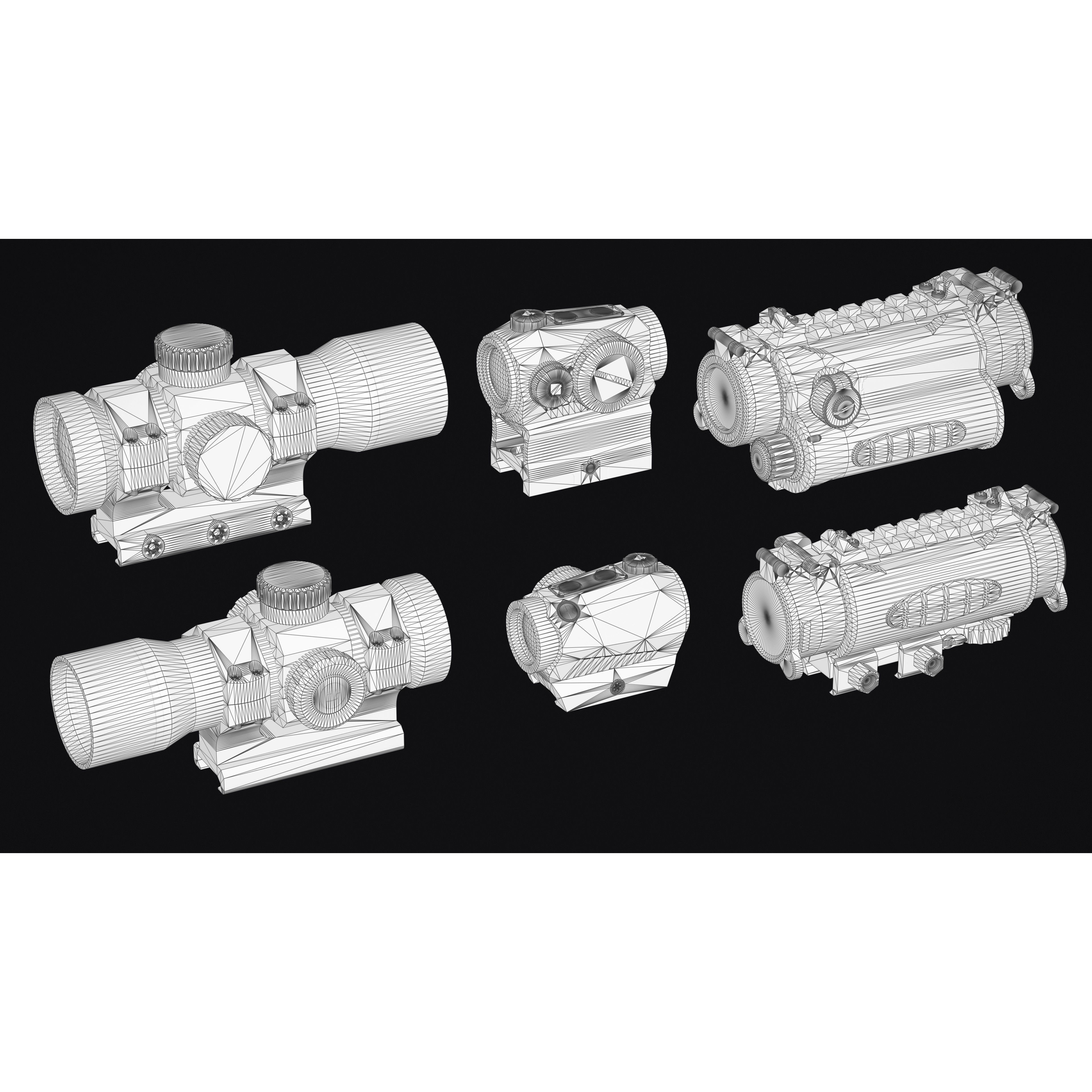 Weapon Sights Pack - Low-Poly Game-Ready 3D Model - View 18