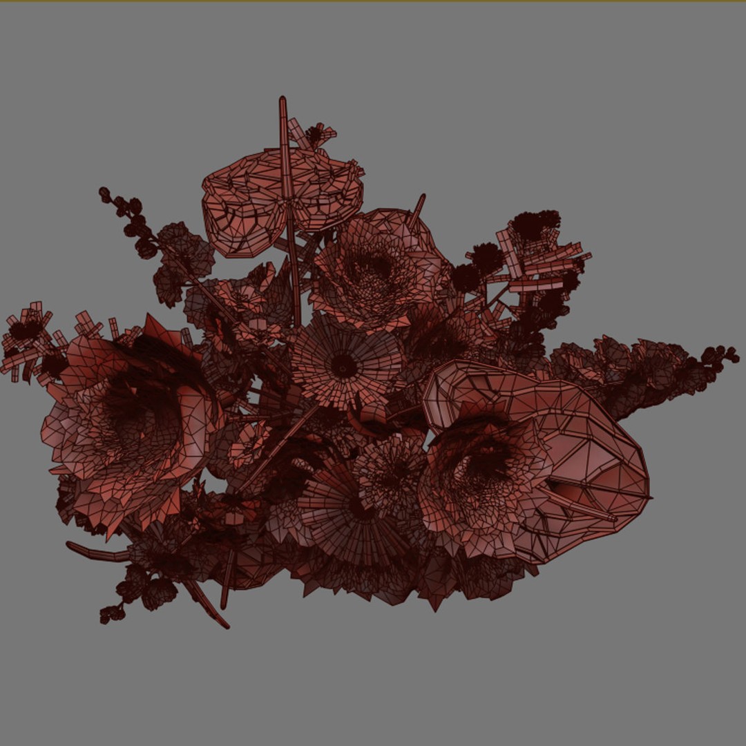 Flower In Vase 3D Model – High Poly PBR Asset, FBX & OBJ Formats