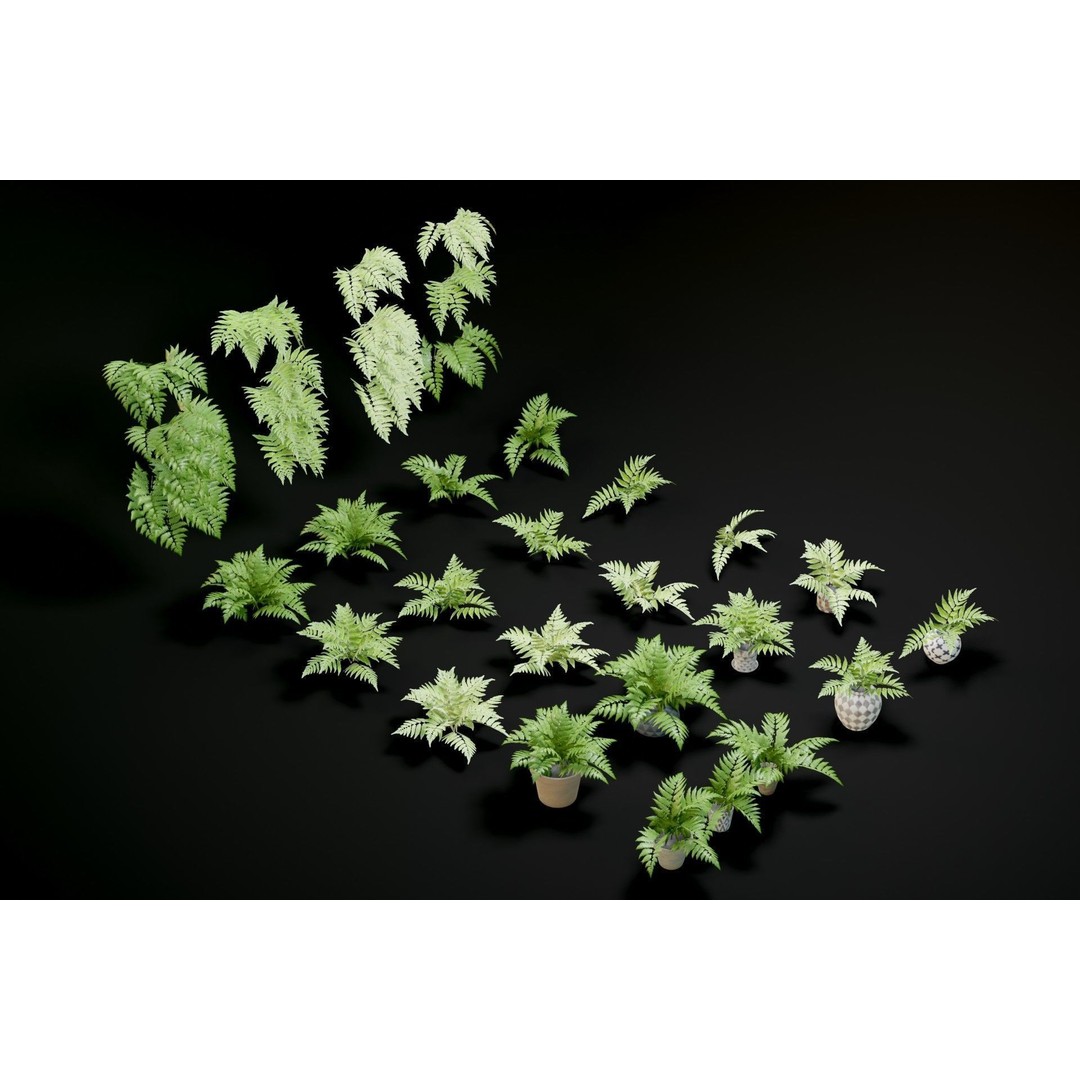Plant Pack M03 3D Model – Low Poly PBR Vegetation for Unity and Unreal - View 7