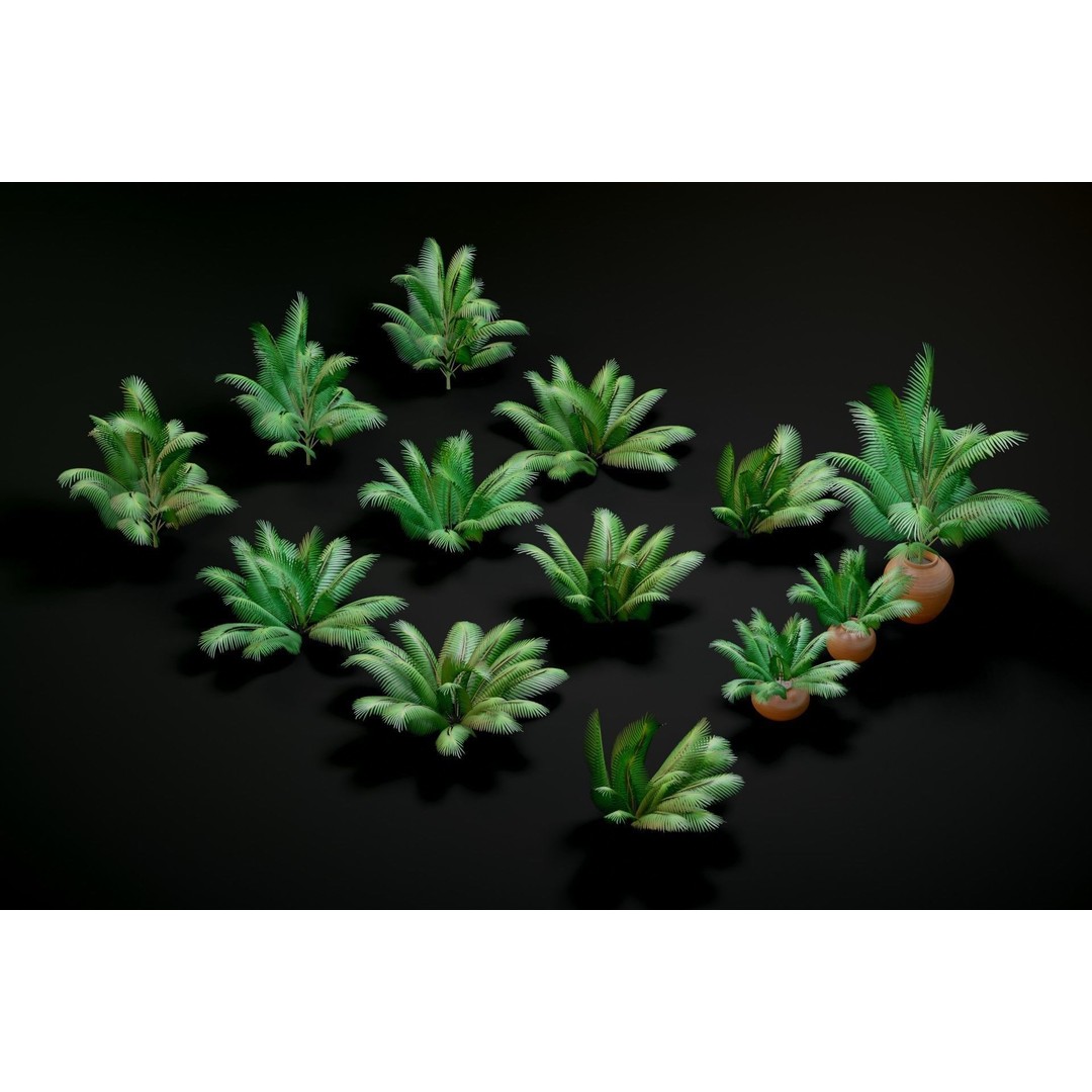 Plant Pack M03 3D Model – Low Poly PBR Vegetation for Unity and Unreal - View 9