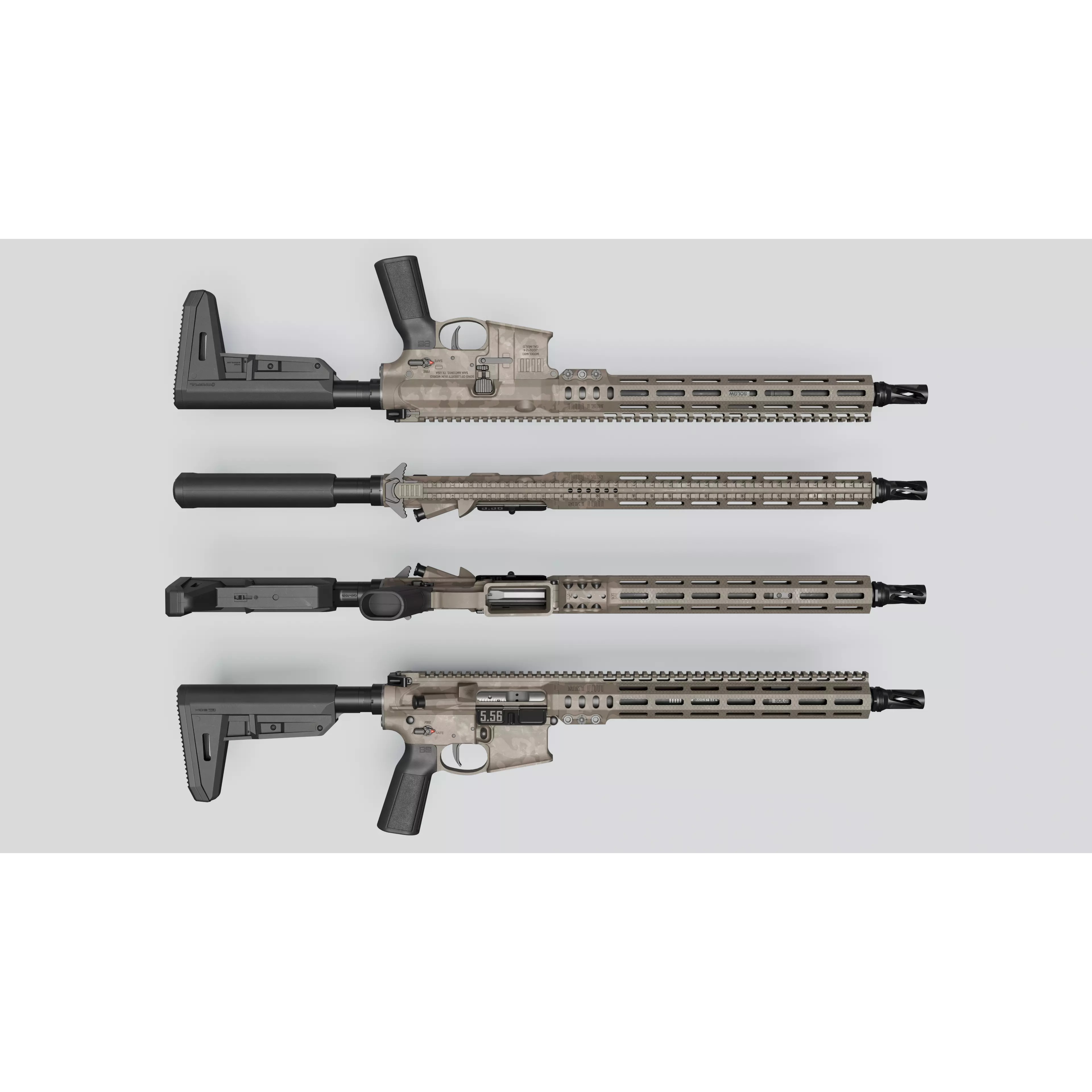 SOLGW MK1 - Low-Poly Game-Ready 3D Model - View 12