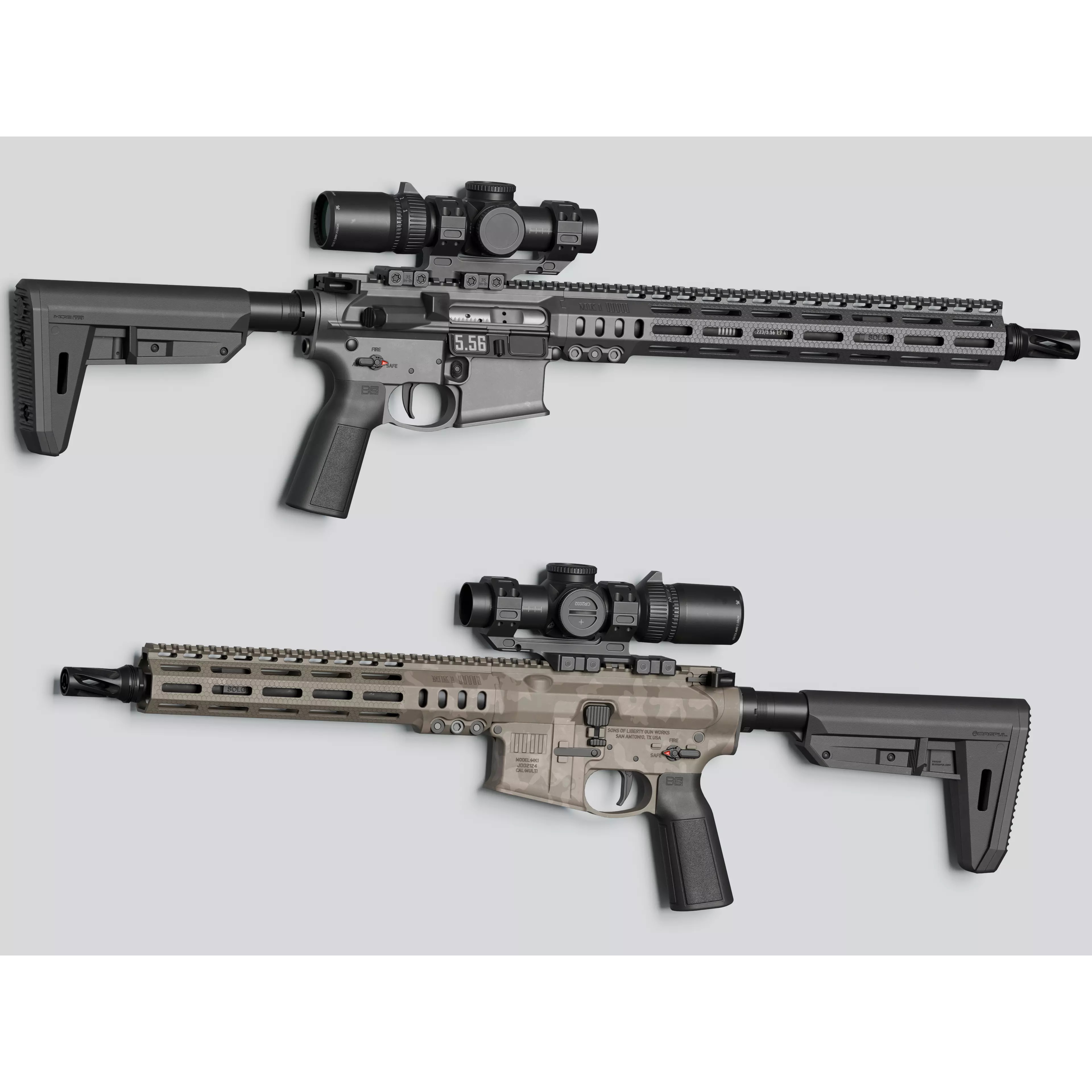 SOLGW MK1 - Low-Poly Game-Ready 3D Model - View 2