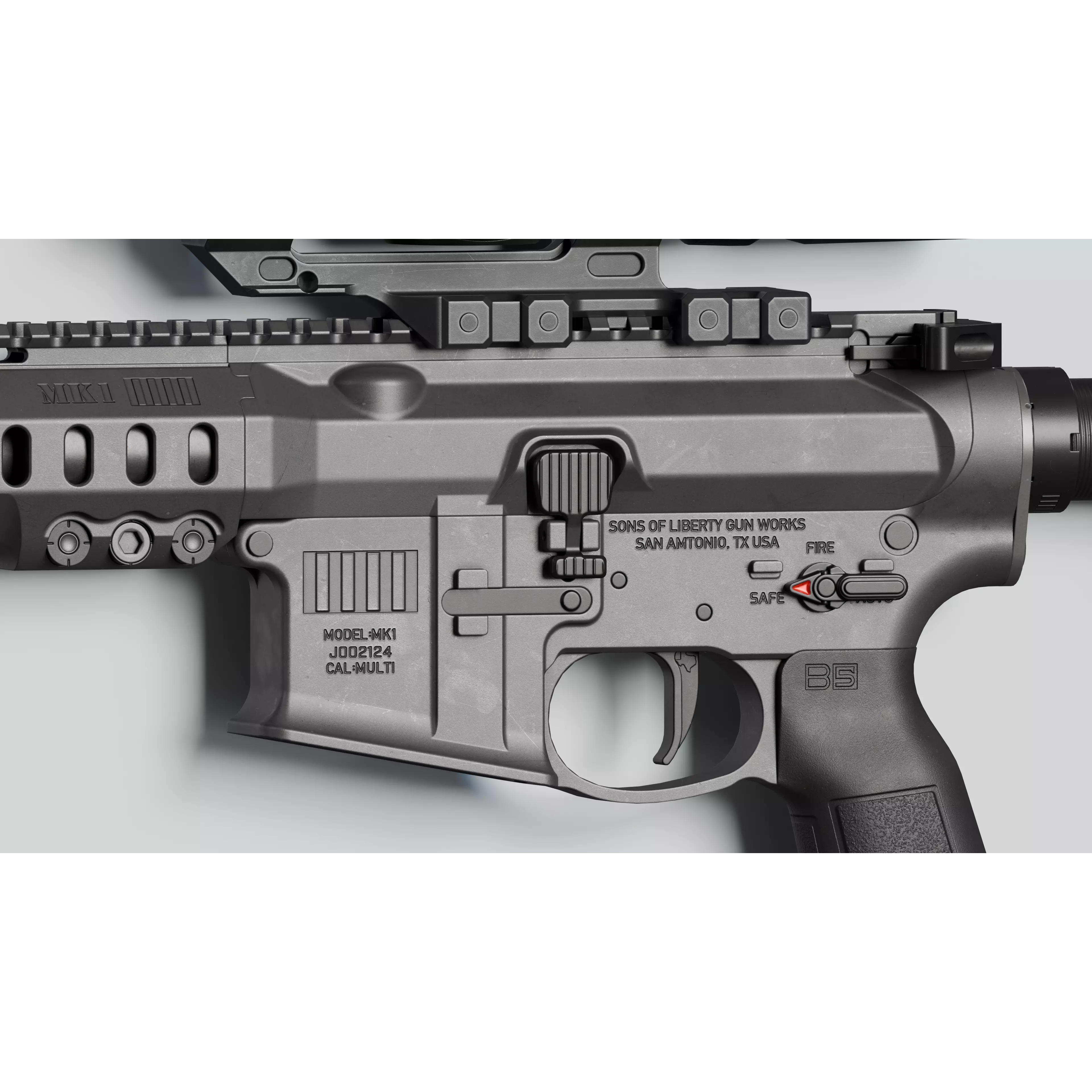 SOLGW MK1 - Low-Poly Game-Ready 3D Model - View 5