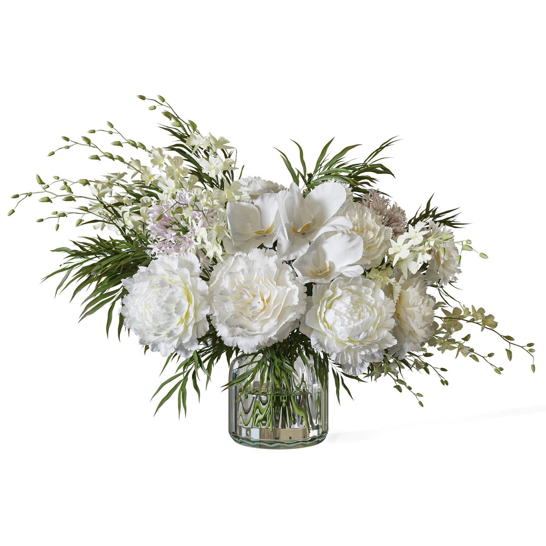 Flower Set 108 3D Model – Chic Petal Display, FBX, OBJ - View 4