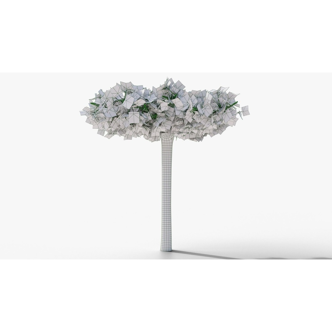 Platanus Hispánica Roof Form 3D Model – High Detail PBR Asset, Blender - View 12