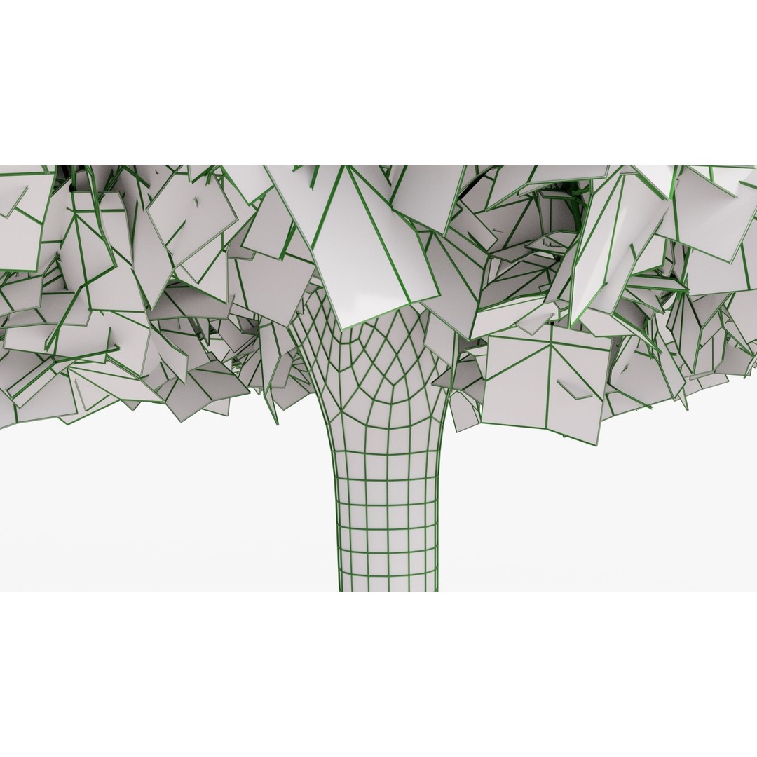 Platanus Hispánica Roof Form 3D Model – High Detail PBR Asset, Blender - View 13