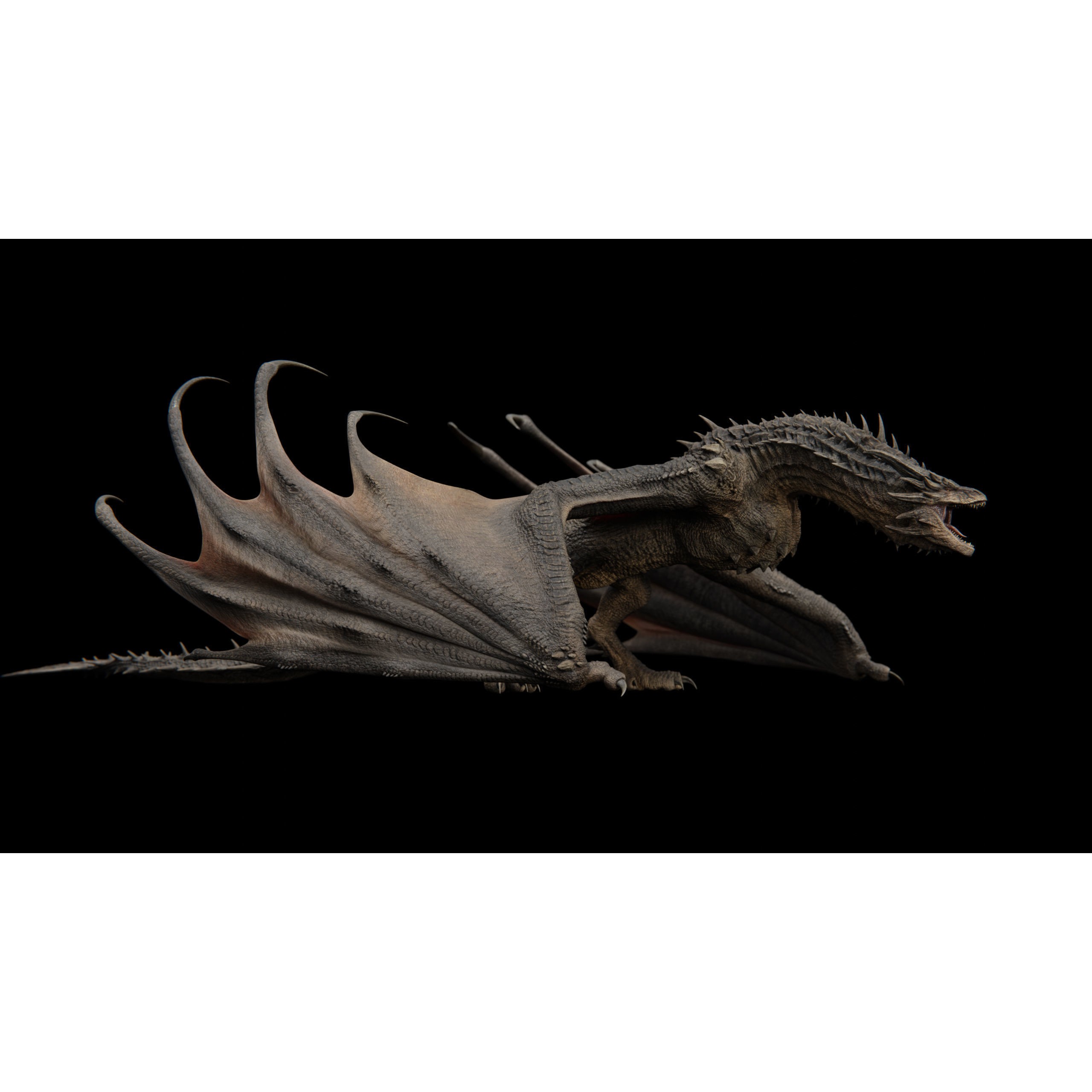 Dreadthorn Dragon - Low-Poly Game-Ready 3D Model - View 15