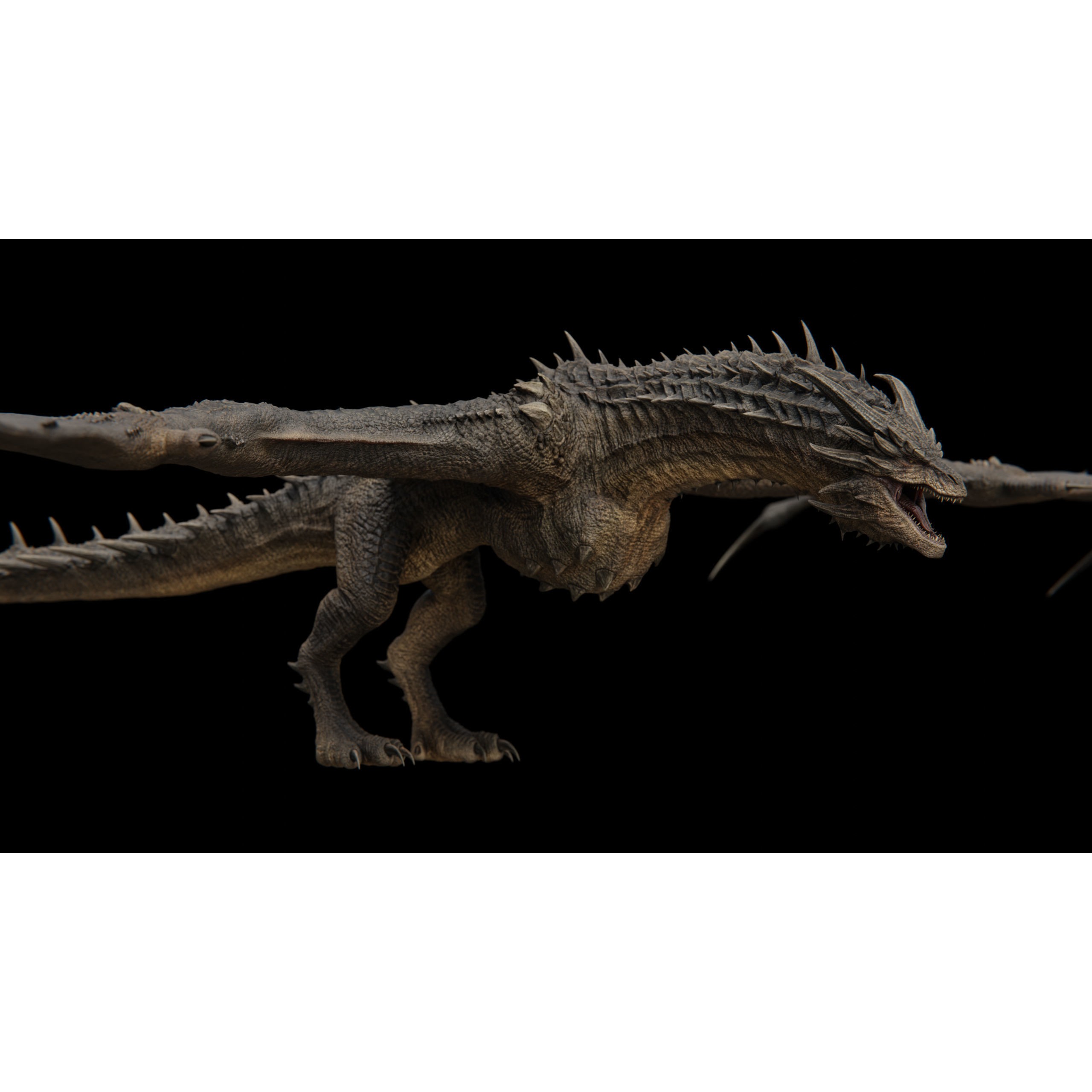 Dreadthorn Dragon - Low-Poly Game-Ready 3D Model - View 30