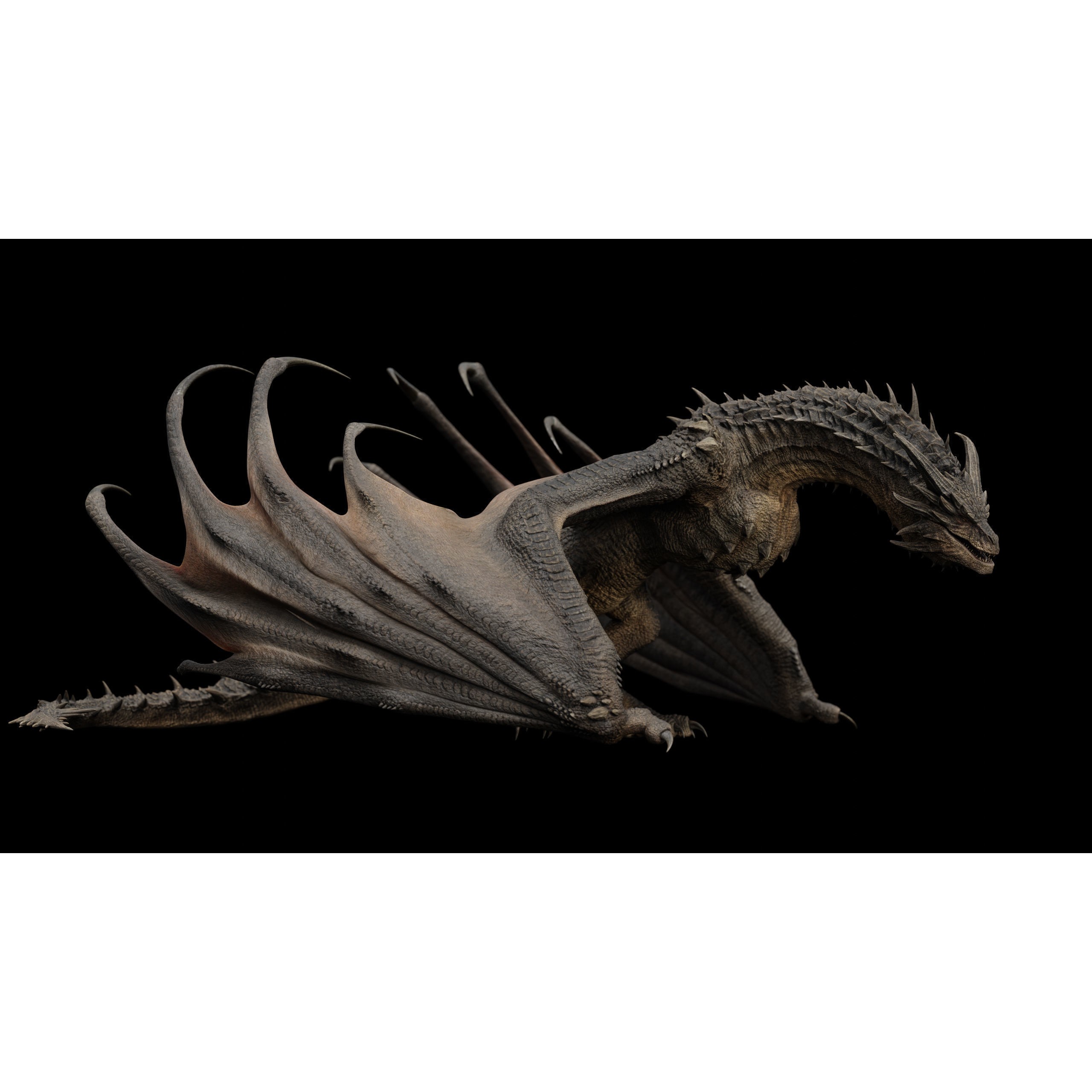 Dreadthorn Dragon - Low-Poly Game-Ready 3D Model - View 32