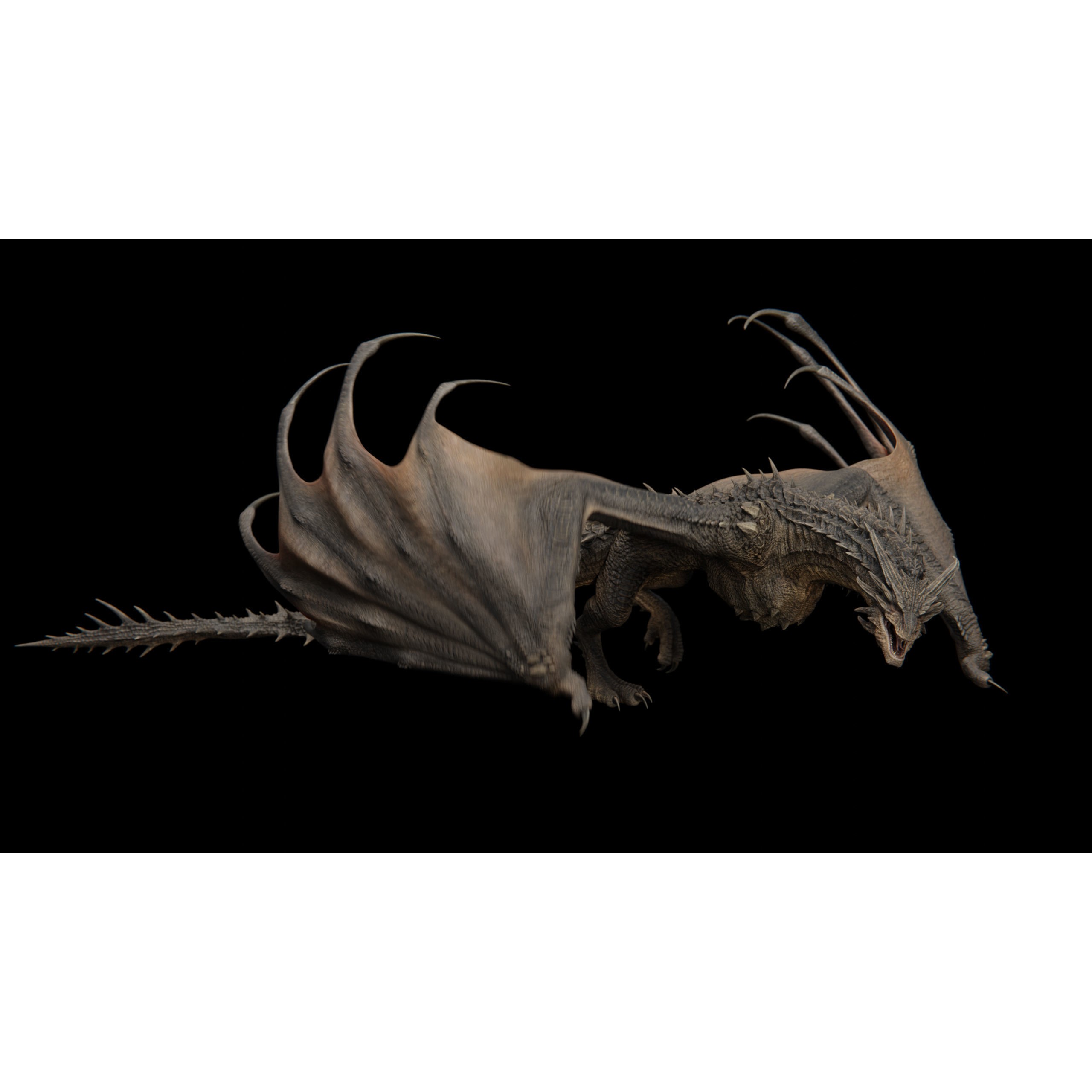 Dreadthorn Dragon - Low-Poly Game-Ready 3D Model - View 33