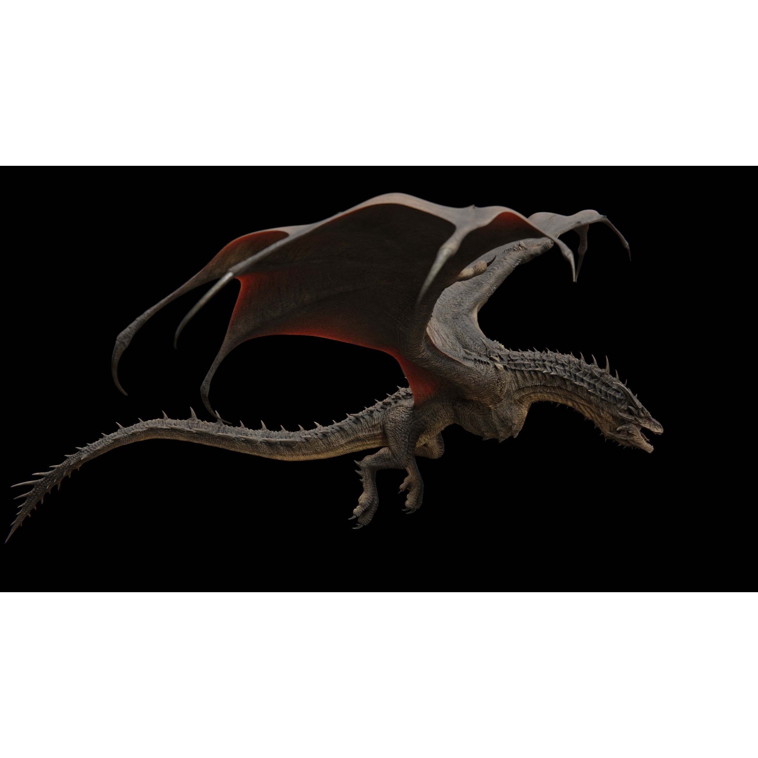 Dreadthorn Dragon - Low-Poly Game-Ready 3D Model - View 34