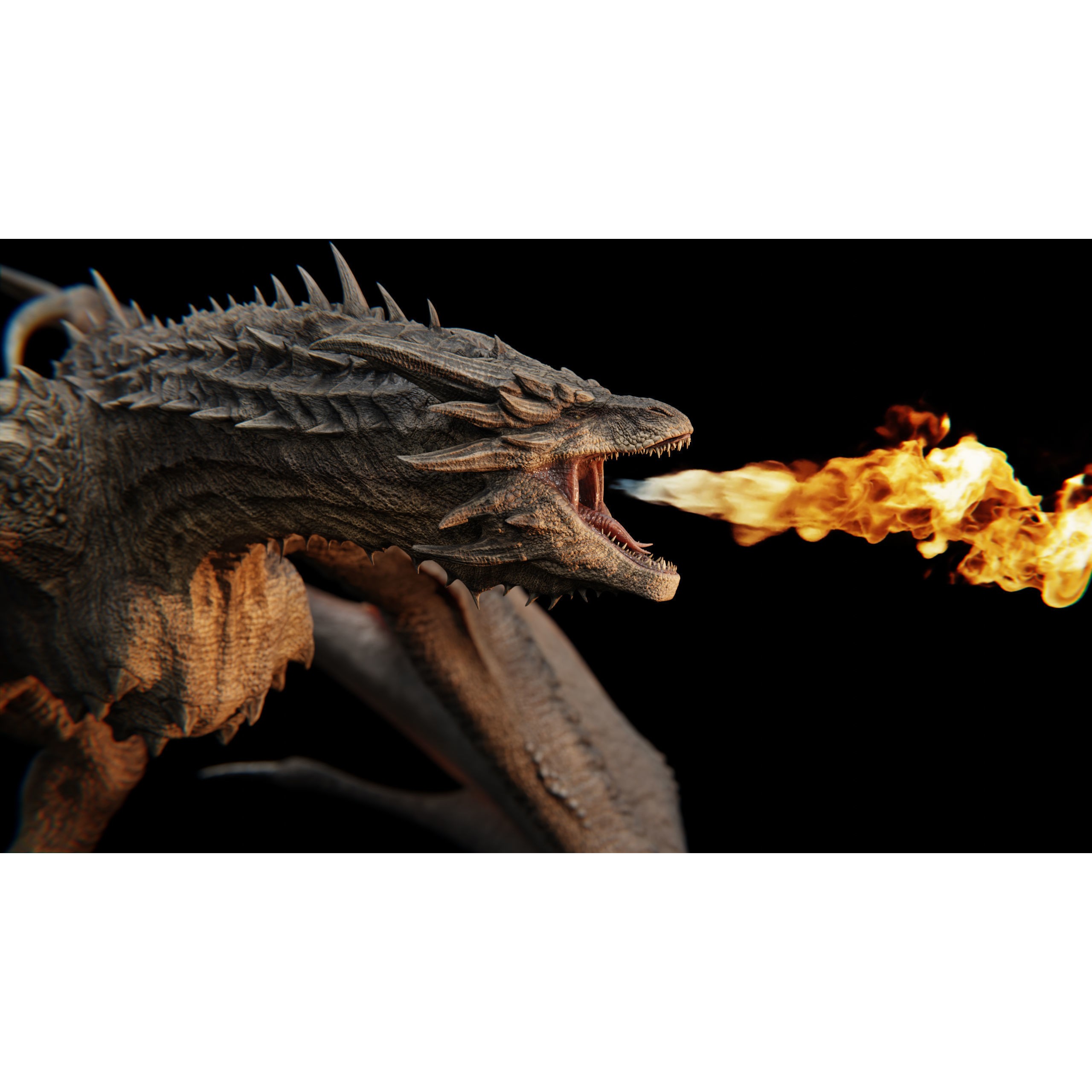 Dreadthorn Dragon - Low-Poly Game-Ready 3D Model - View 38