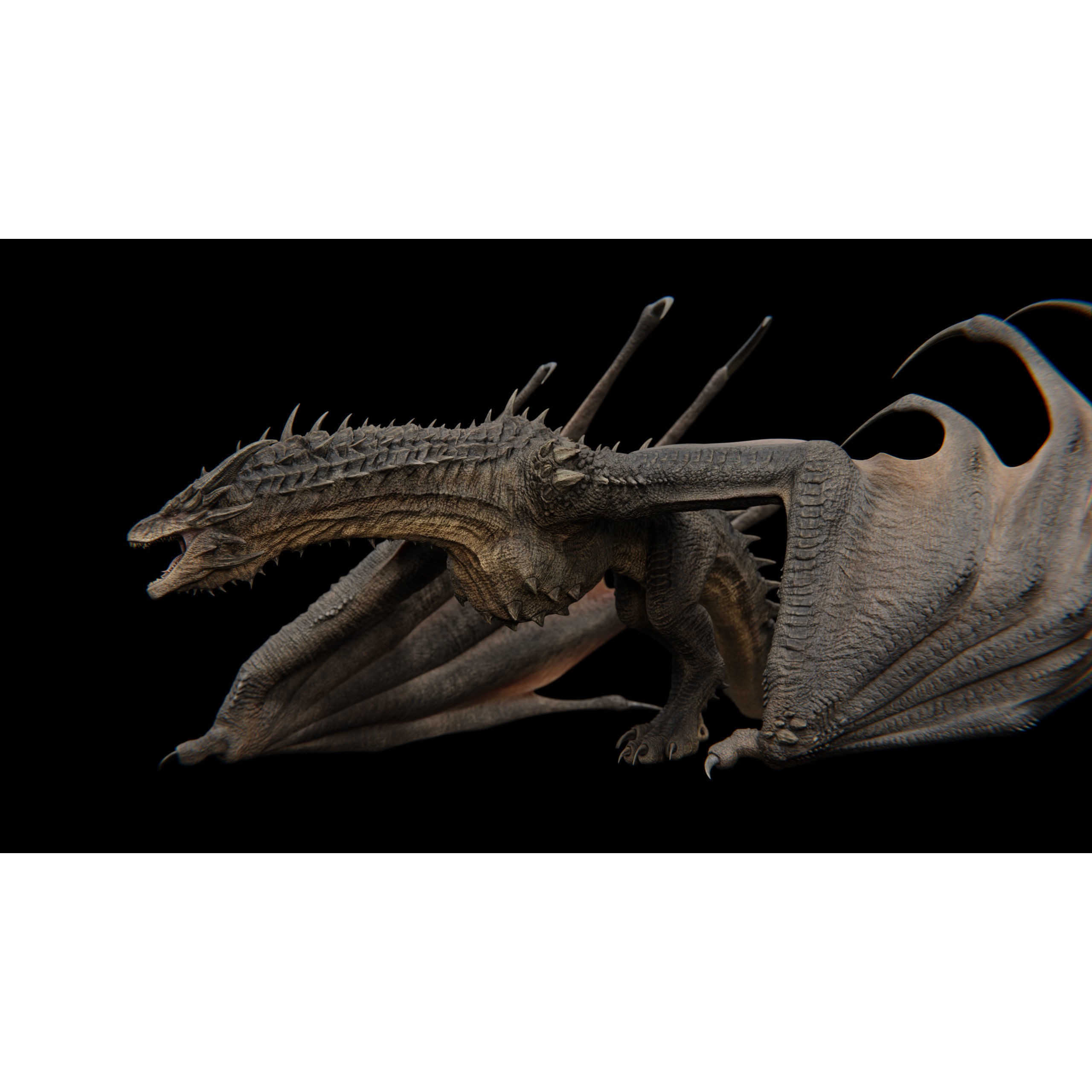 Dreadthorn Dragon - Low-Poly Game-Ready 3D Model - View 43