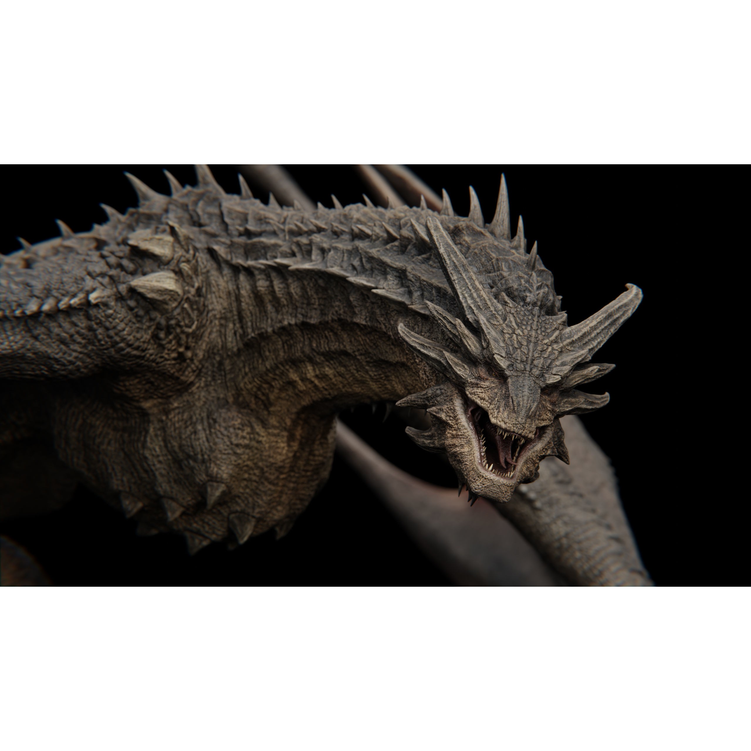 Dreadthorn Dragon - Low-Poly Game-Ready 3D Model - View 5
