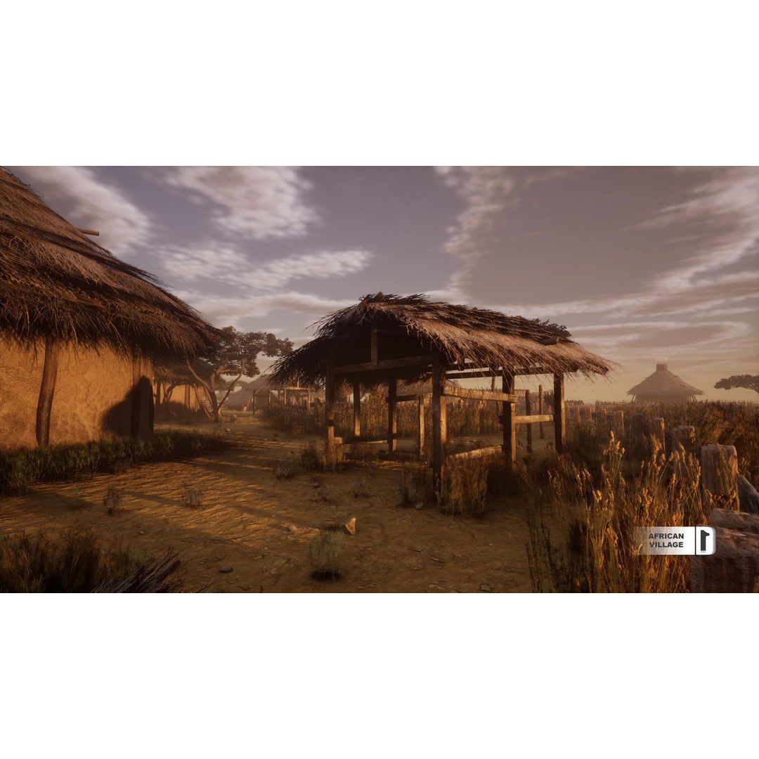 African Village 3D Model – Low Poly Unreal Engine Asset, FBX - View 12