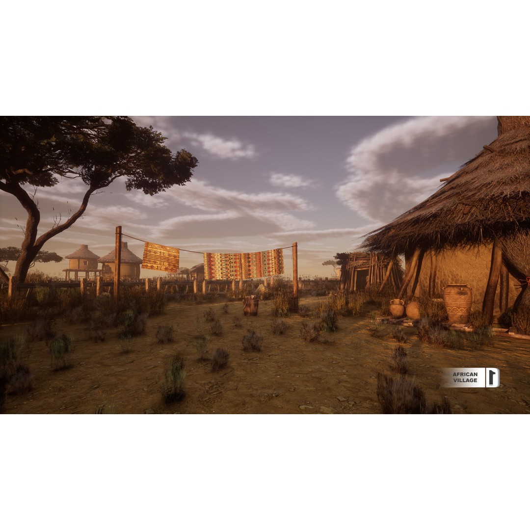African Village 3D Model – Low Poly Unreal Engine Asset, FBX - View 14