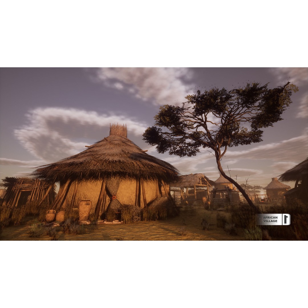 African Village 3D Model – Low Poly Unreal Engine Asset, FBX - View 15