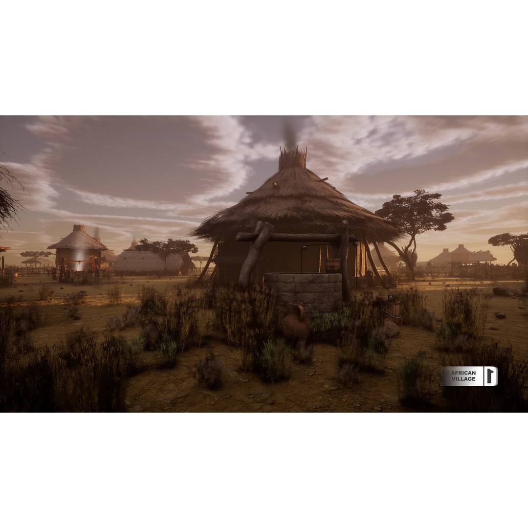 African Village 3D Model – Low Poly Unreal Engine Asset, FBX - View 16