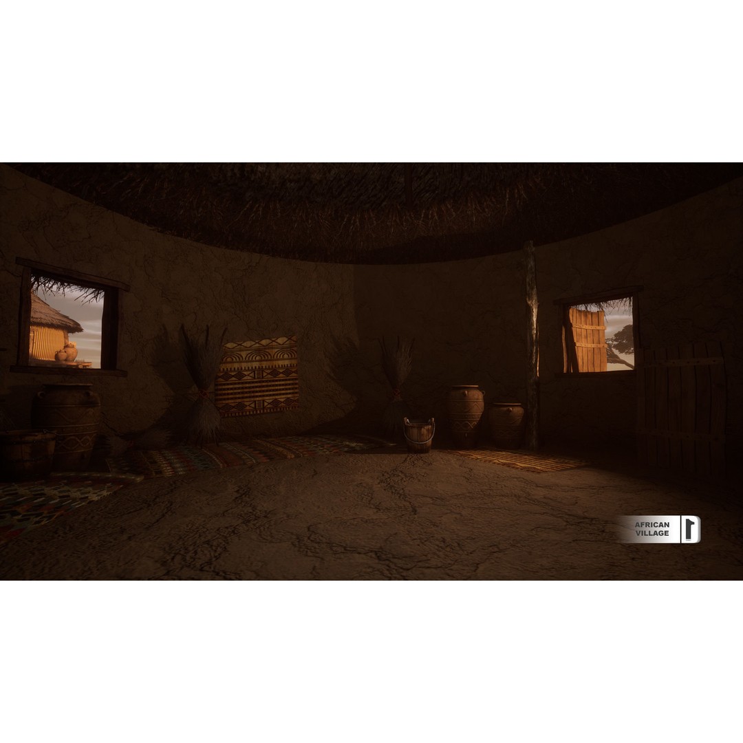 African Village 3D Model – Low Poly Unreal Engine Asset, FBX - View 17