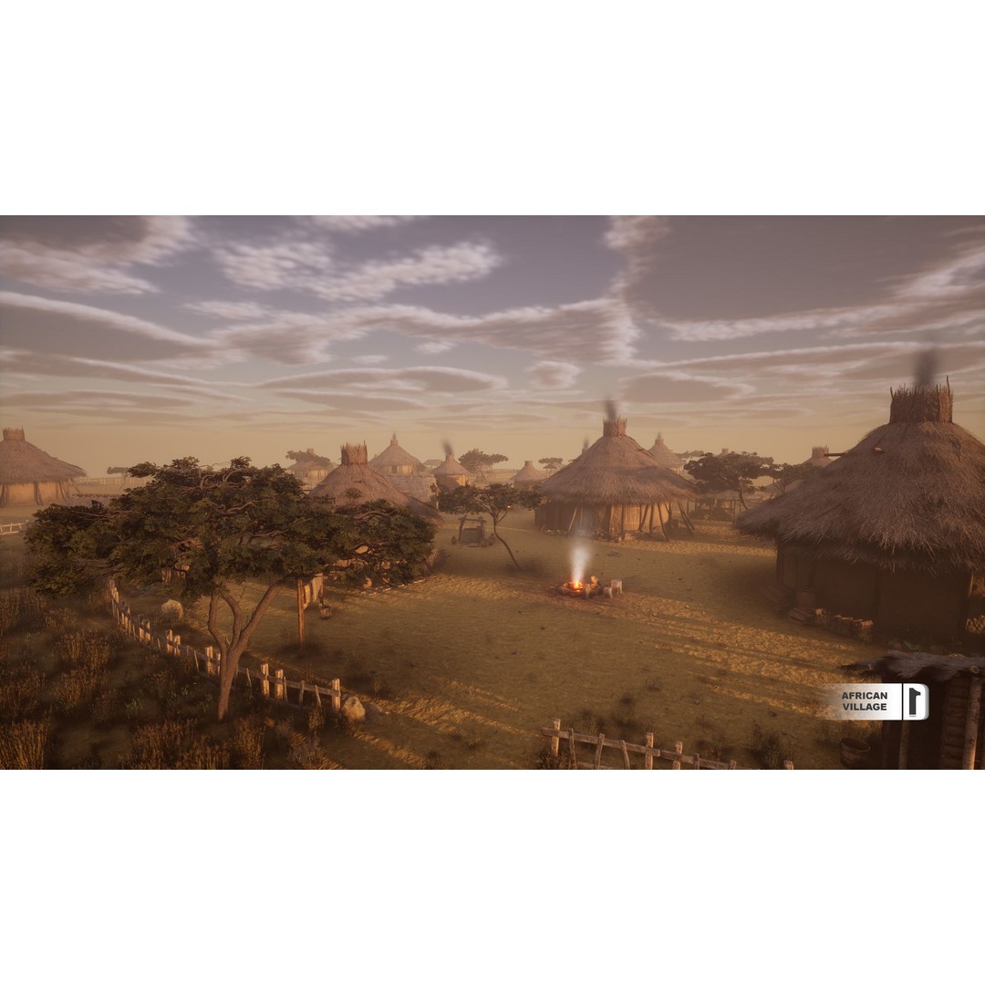 African Village 3D Model – Low Poly Unreal Engine Asset, FBX - View 18