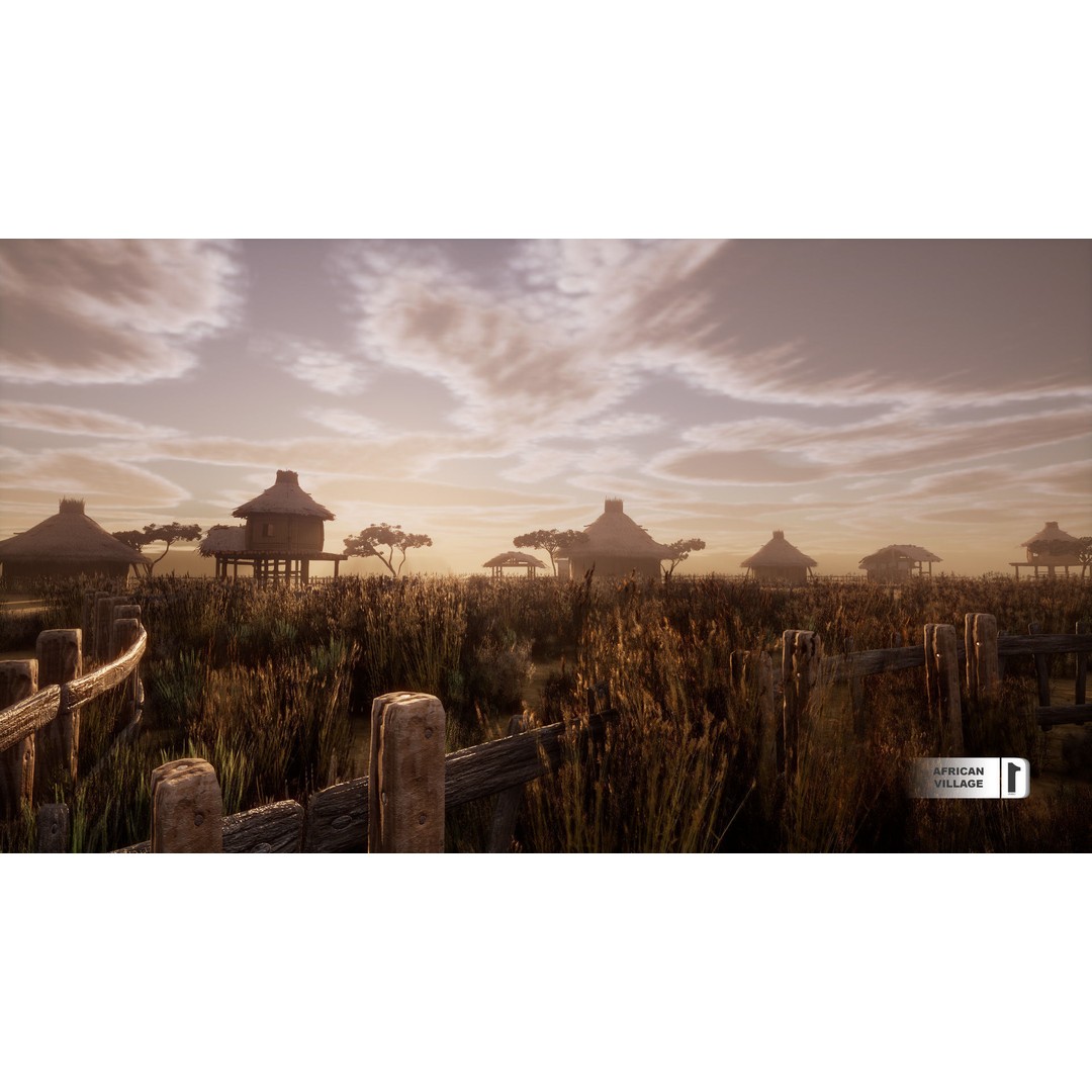 African Village 3D Model – Low Poly Unreal Engine Asset, FBX - View 21